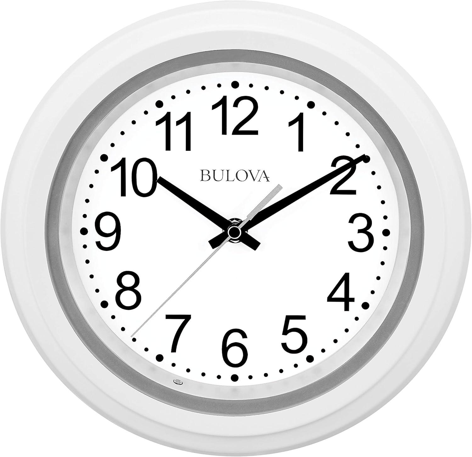 Bulova Clocks Night Vision 10" Diameter Quartz Clock