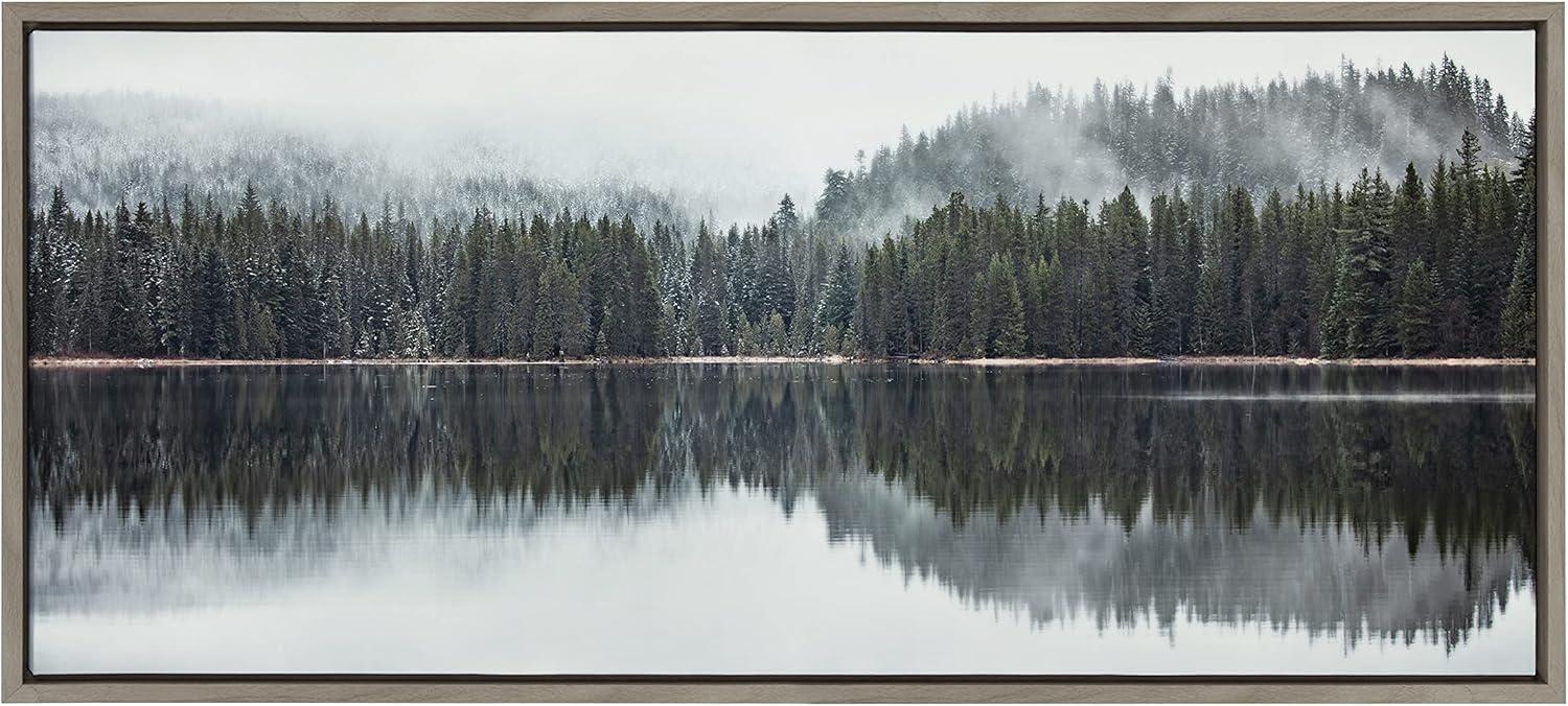 18" x 40" Sylvie Still Reflection Framed Canvas by F2 Images - Kate & Laurel All Things Decor