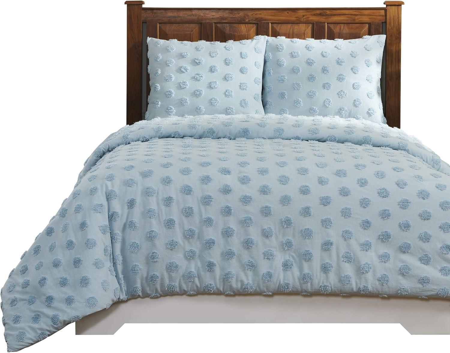 Better Trends Athenia Collection 100% Cotton Full/Queen Comforter Set in Blue