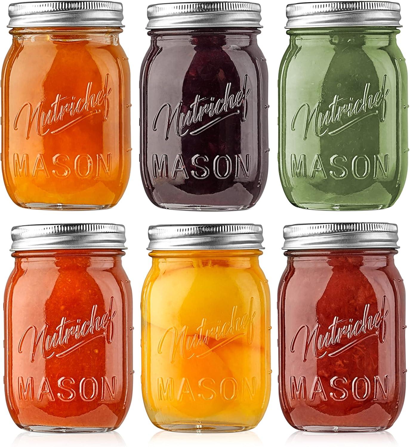 NutriChef Glass Jar - Set of 6 (Set of 6)