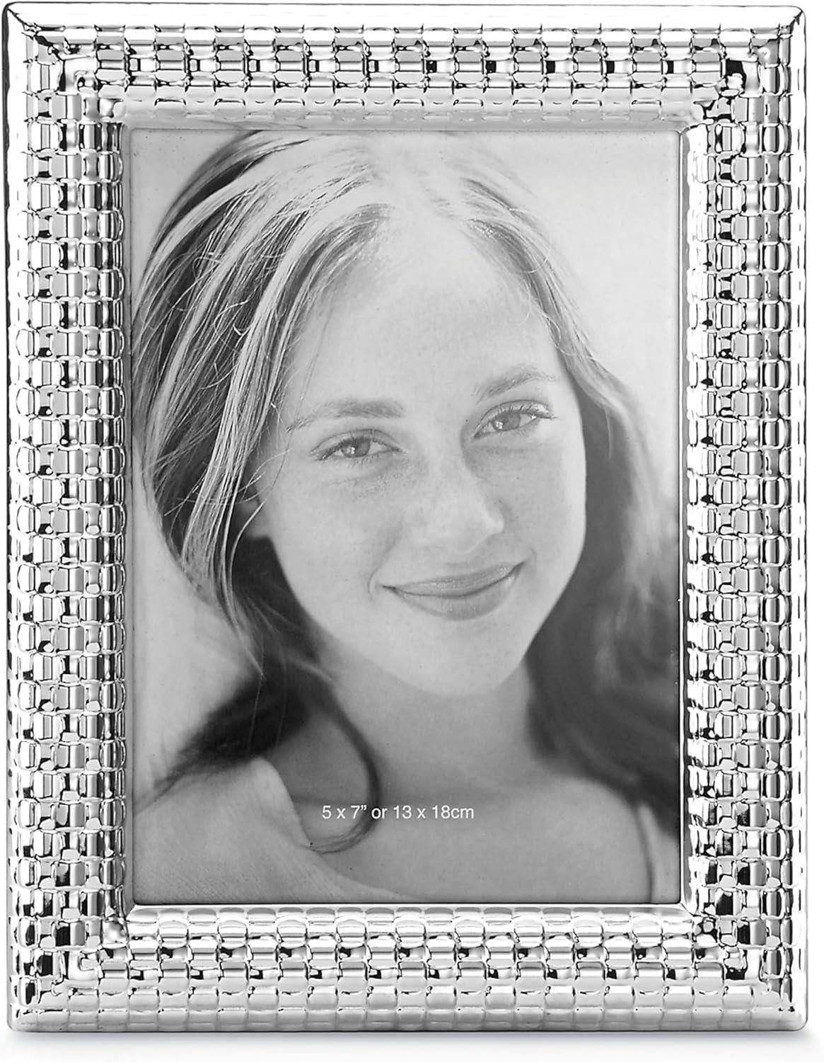 Reed & Barton Watchband Silver Plate Frame, 5 x 7 Inch