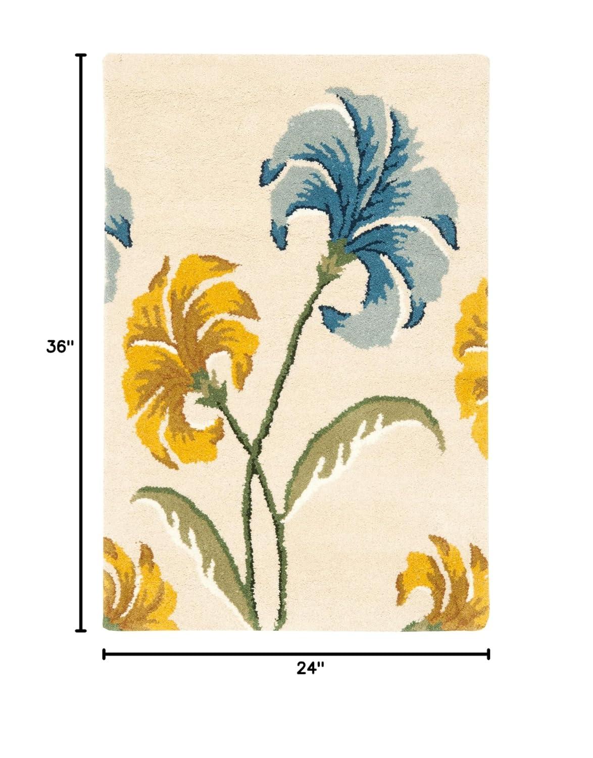 SAFAVIEH Soho Noah Floral Wool Area Rug, Beige/Multi, 2' x 3'