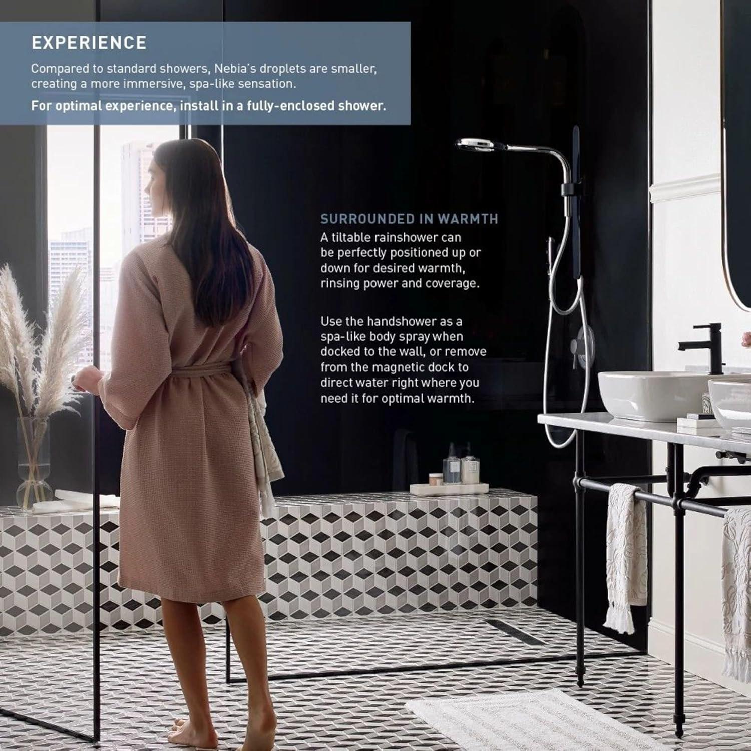 Moen N207C0Bl Matte Black Two-Function 7.9" Diameter Head Standard With Handshower