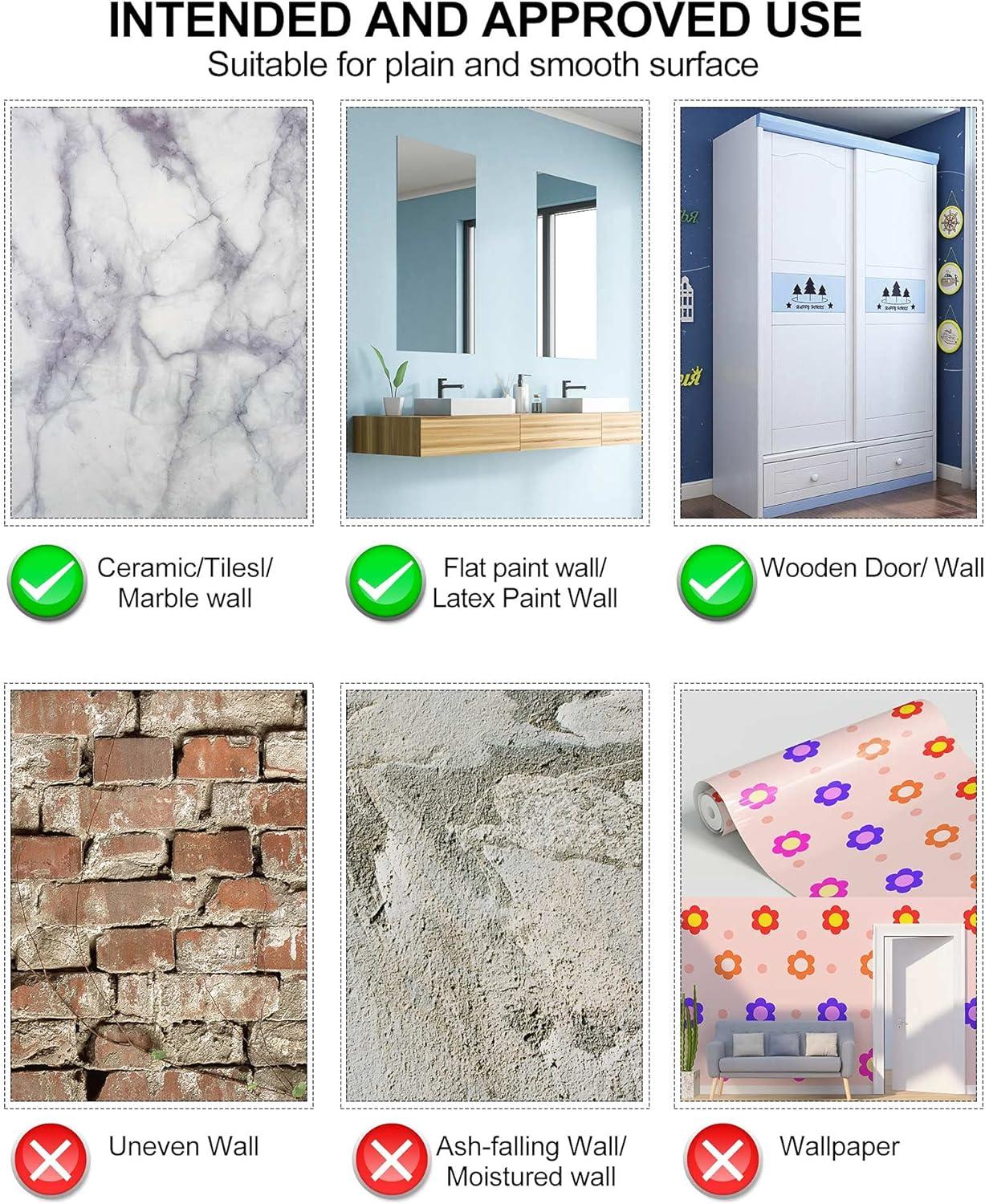 N\C Plexiglass Acrylic Soft Mirror Non-Glass shatterproof Mirror Full Length Mirror Wall Mirror Frameless Home Fitness Mirror 4 Pcs 12"x12" cyhqo