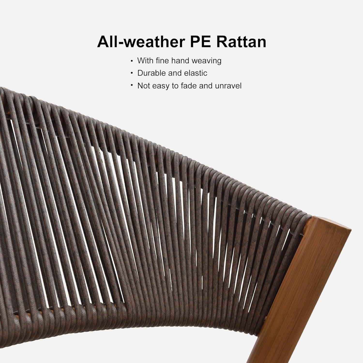 Outdoor Patio Dining Chairs with Cushions All Aluminum Frame for Lawn Garden Backyard Deck Patio in Gray(Set of 2)