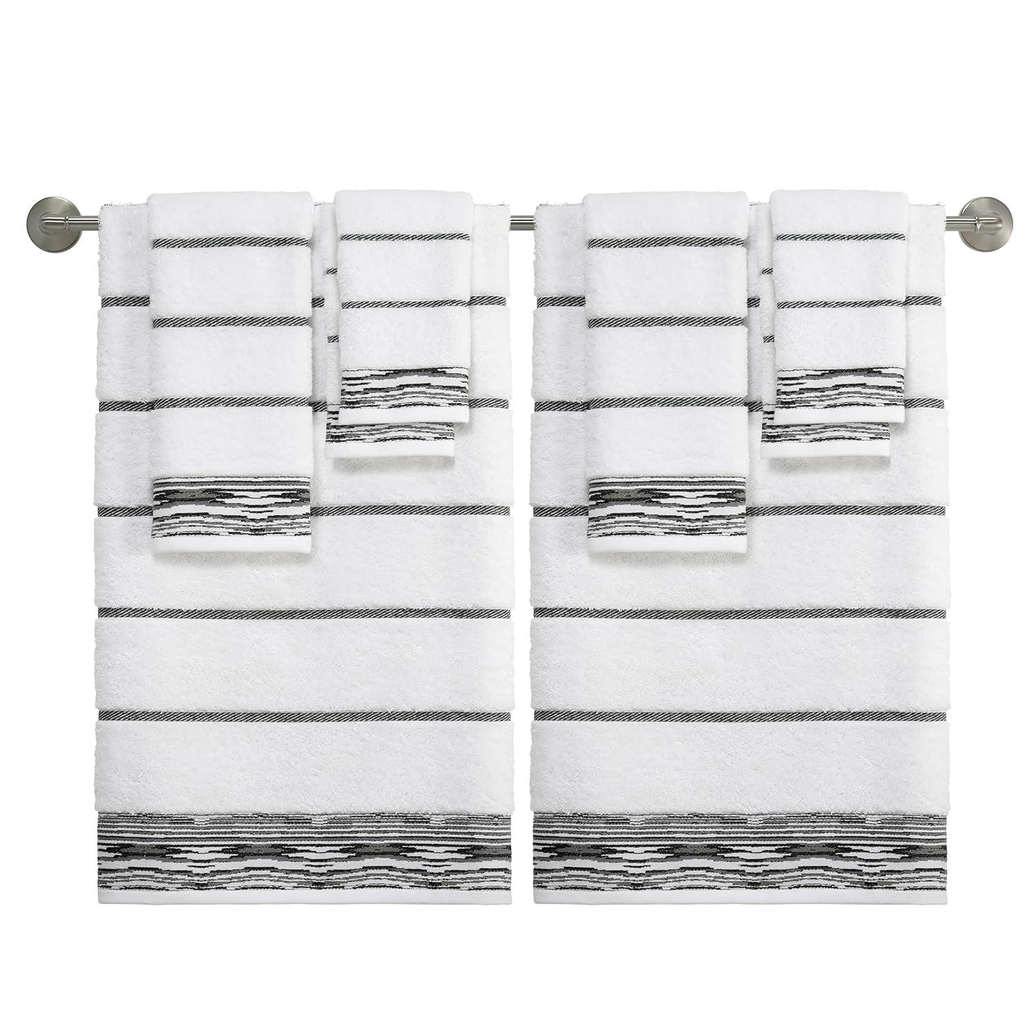 Nicole Miller Home Nicole Miller Sydney Cotton Honeycomb / Waffle Bath Towels
