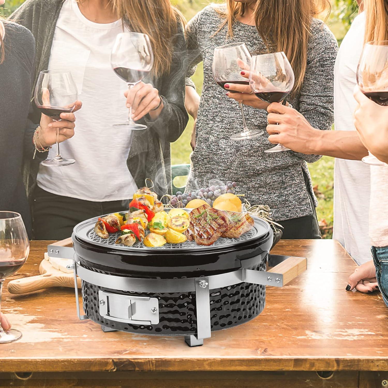 Square16''Charcoal BBQ Grill Hibachi Grill