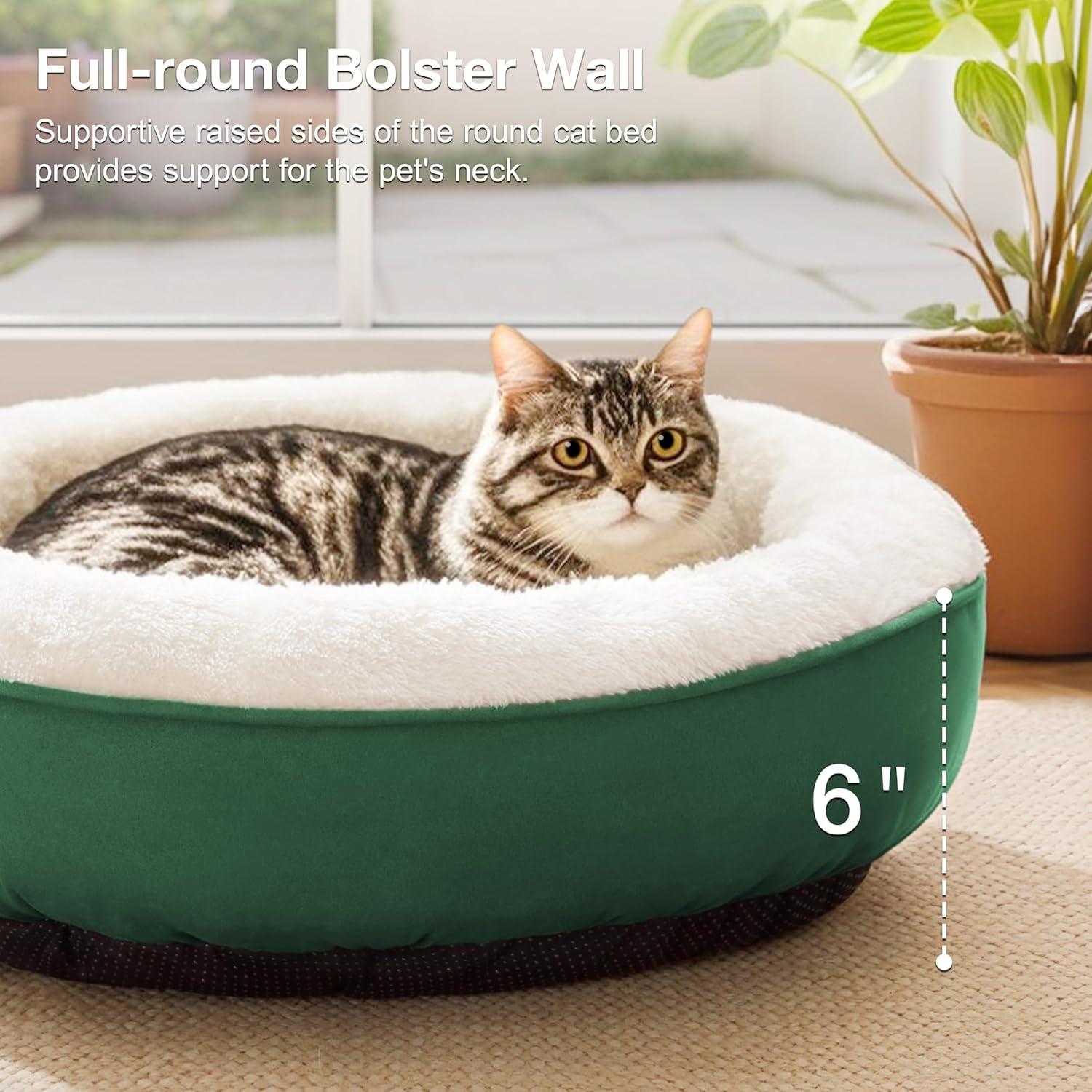 Archie & Oscar™ Round Donut Cat And Dog Cushion Bed, 20In Pet Bed For Cats Or Small Dogs, Anti-Slip & Water-Resistant Bottom, Super Soft Durable Fabric Pet Beds, Washable Luxury Cat & Dog Bed