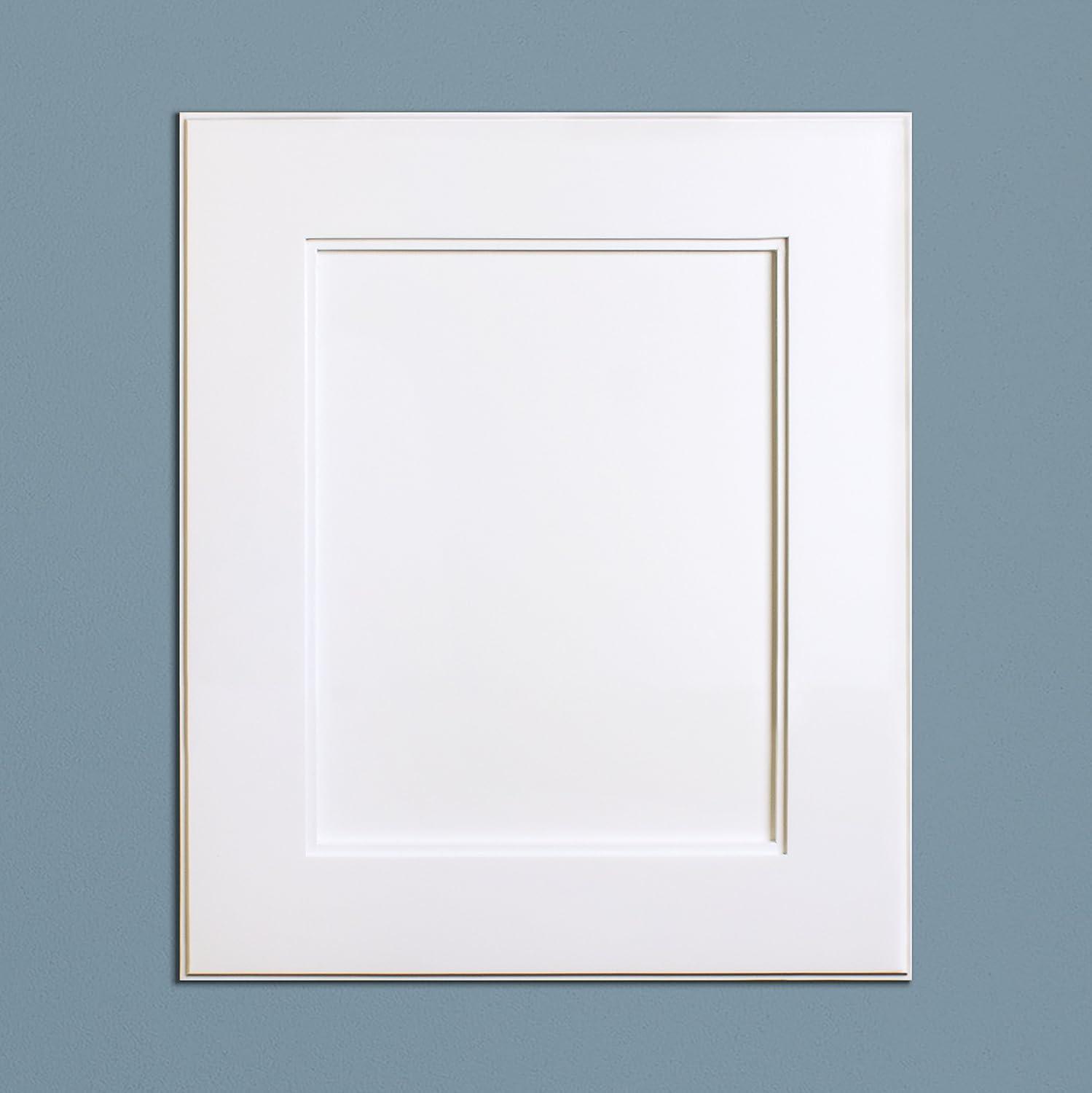 Fox Hollow Furnishings Recessed Framed 1 Door Medicine Cabinet with 2 Adjustable Shelves