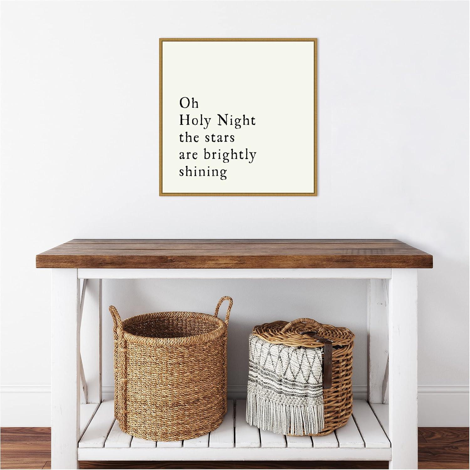 22" x 22" Oh Holy Night Framed Wall Canvas - Amanti Art