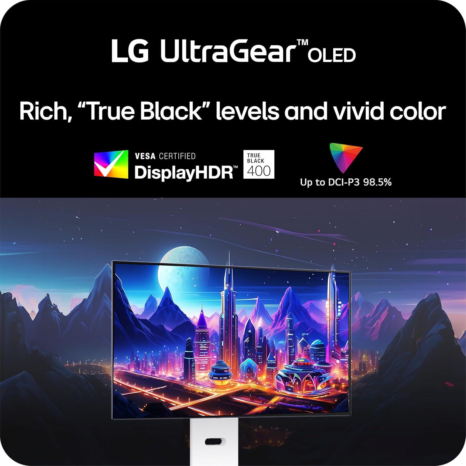 LG UltraGear 32" White OLED Gaming Monitor with 240Hz Refresh Rate