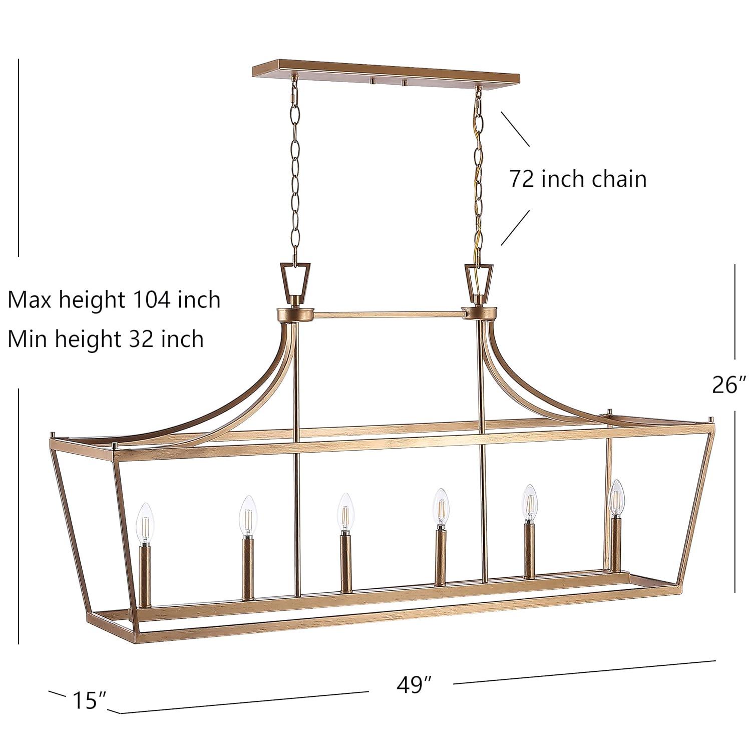 Aroris 6 Light 49" Pendant - PND4093 - Oil Rub Bronze - Safavieh