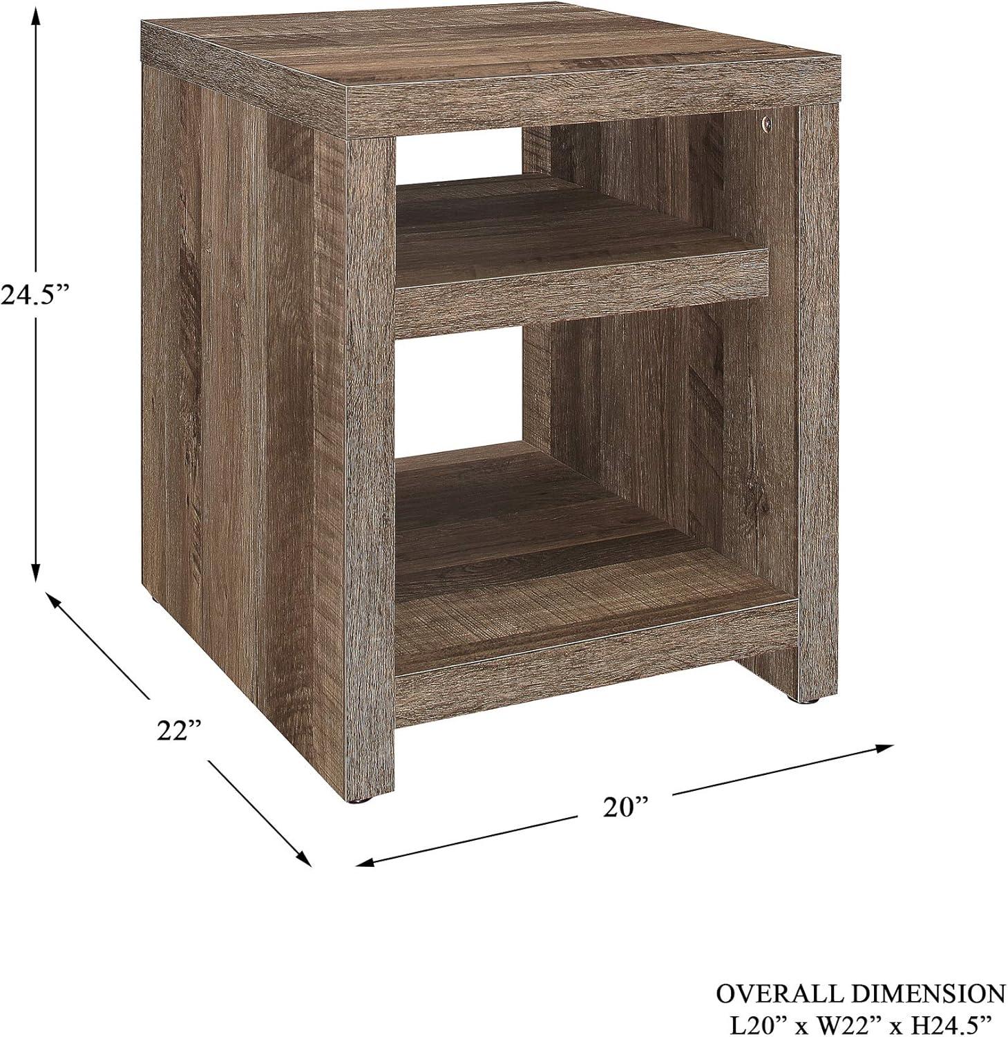 Danio End Table in Rustic Natural - Lexicon