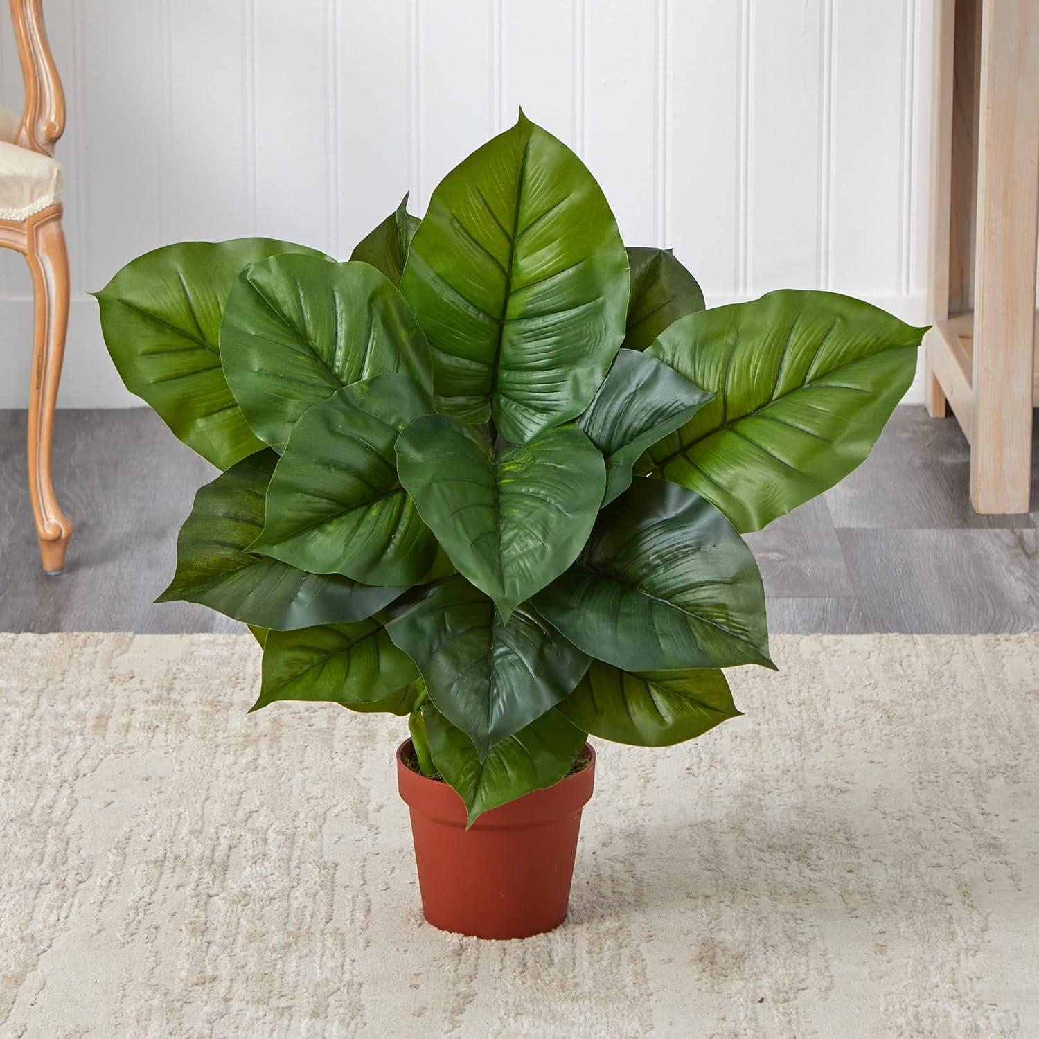 Nearly Natural Large Leaf Philodendron Silk Plant (Real Touch)