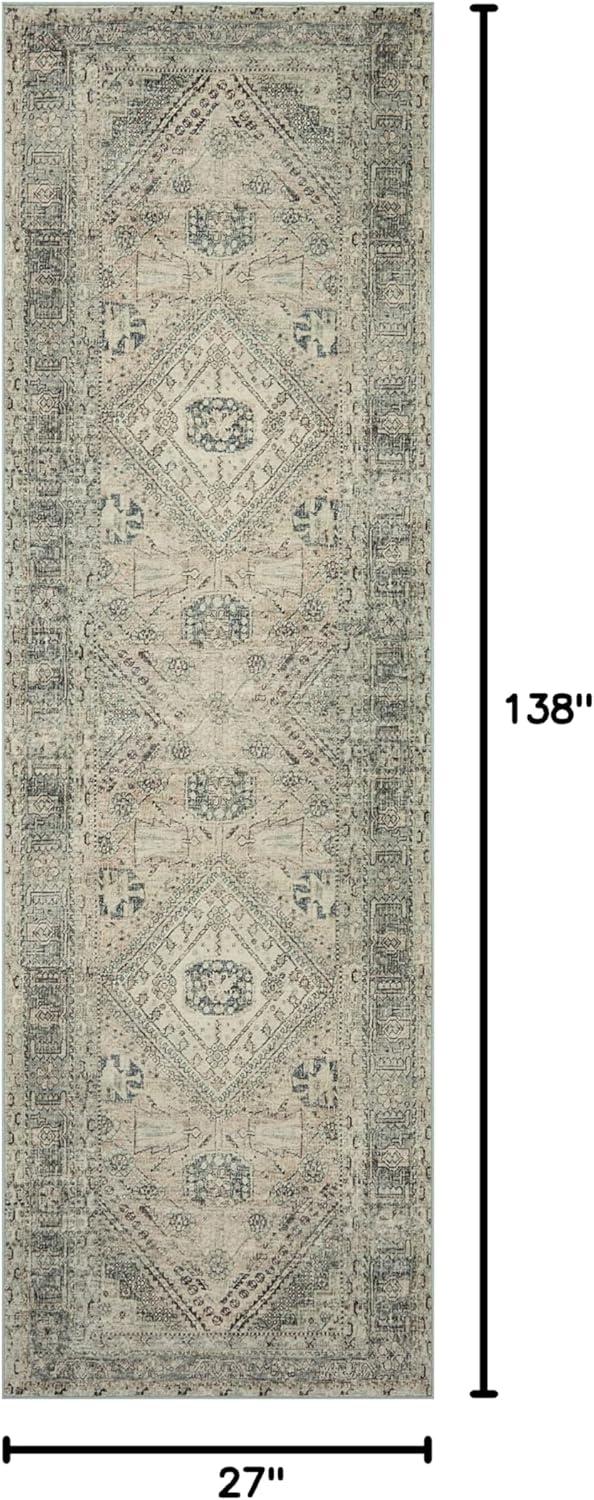 Magnolia Home By Joanna Gaines X Loloi Sinclair Machine Washable Natural / Sage Area Rug