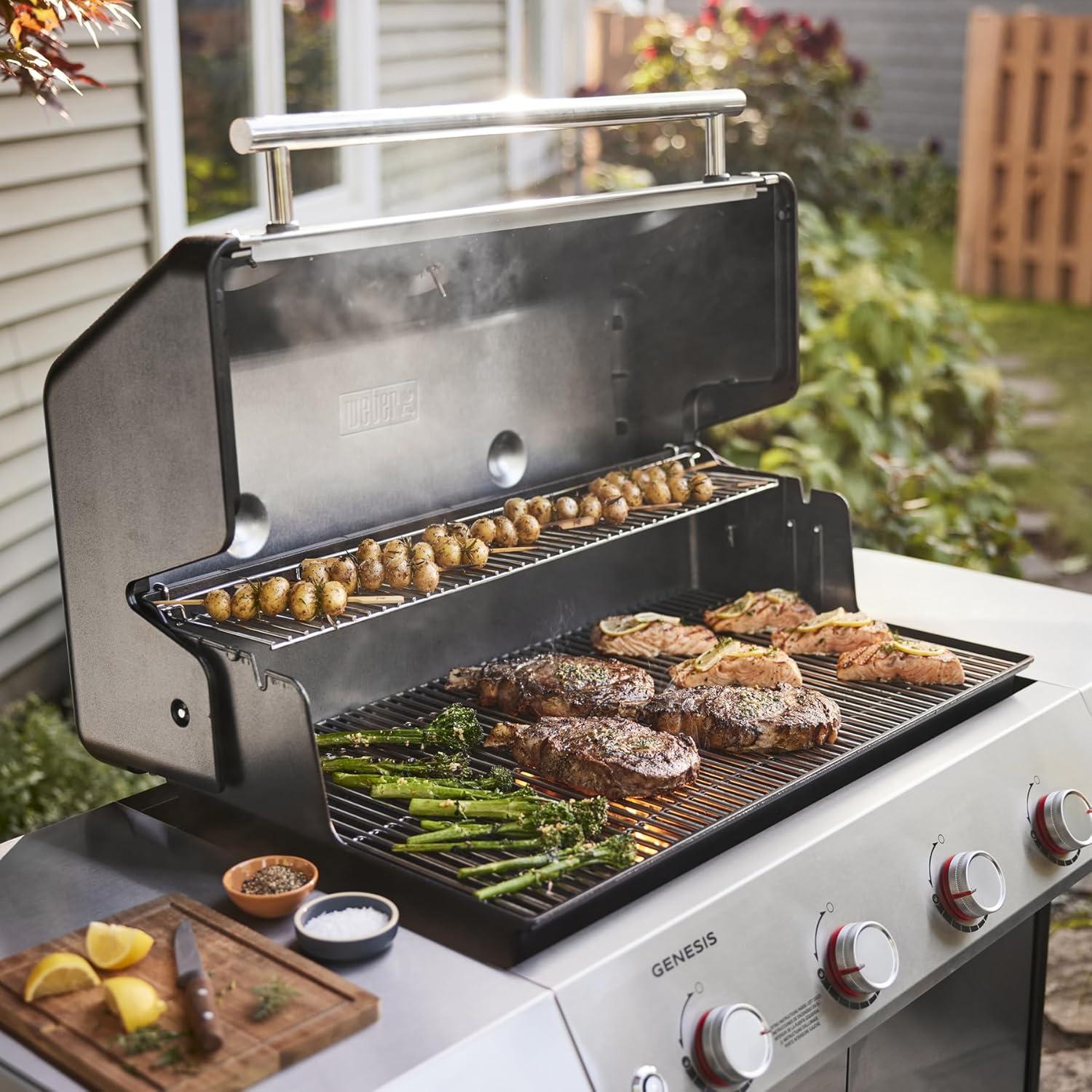 Weber Genesis S-415 4 Burner Liquid Propane Grill Stainless Steel