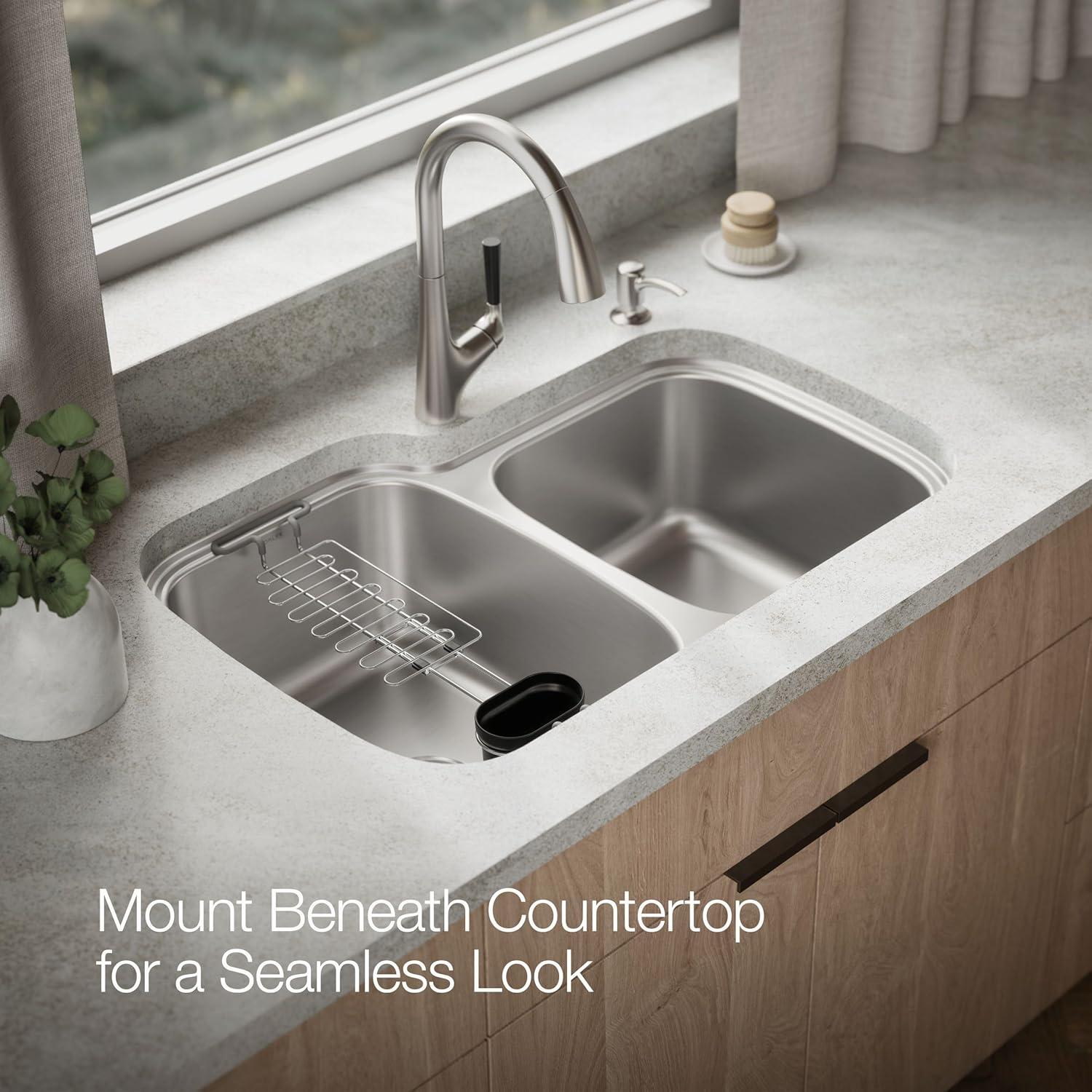 Kohler K-R75791-2PC-NA All-In- One-Kit Kitchen Sink, Brushed Stainless