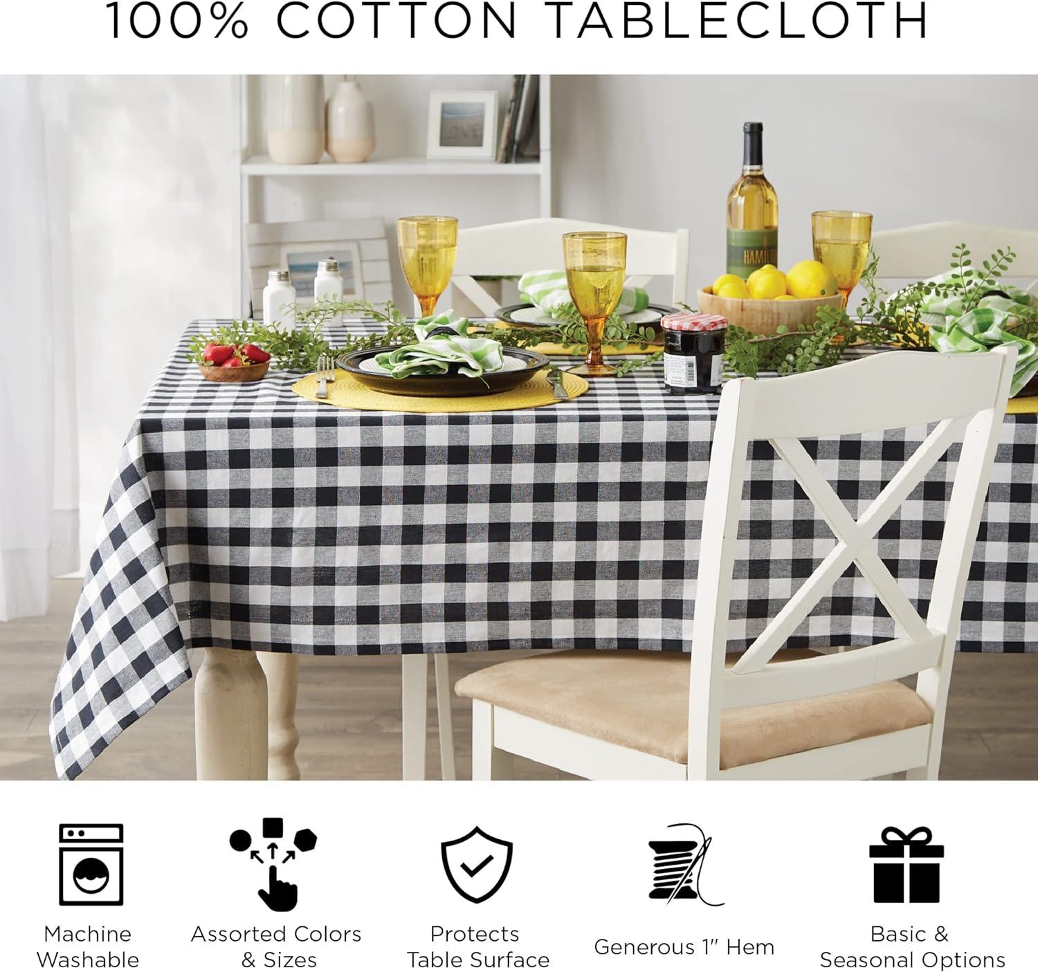 Sweet Spring Plaid Tablecloth 70 Round