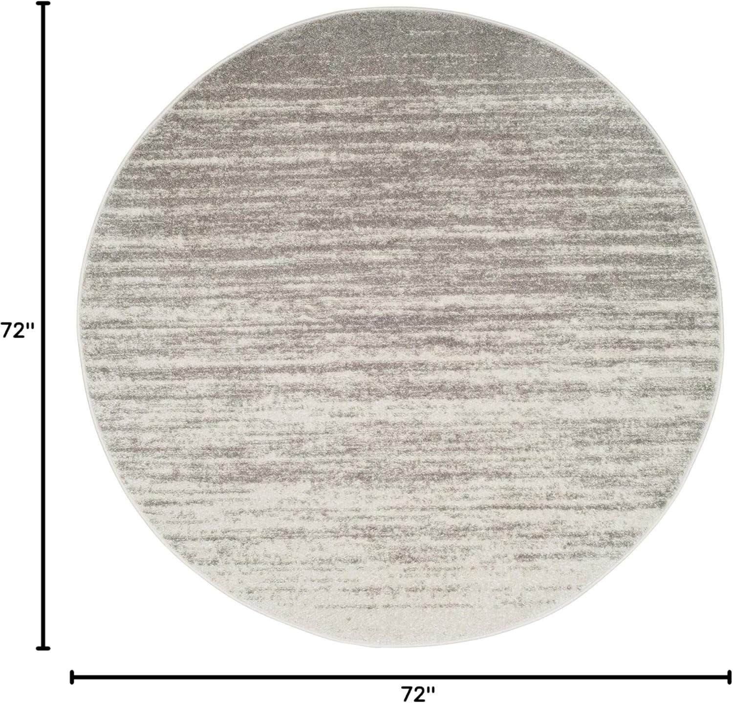 Adirondack ADR113 Machine Made Indoor Area Rug - Light Grey/Grey - 6' Round - Safavieh