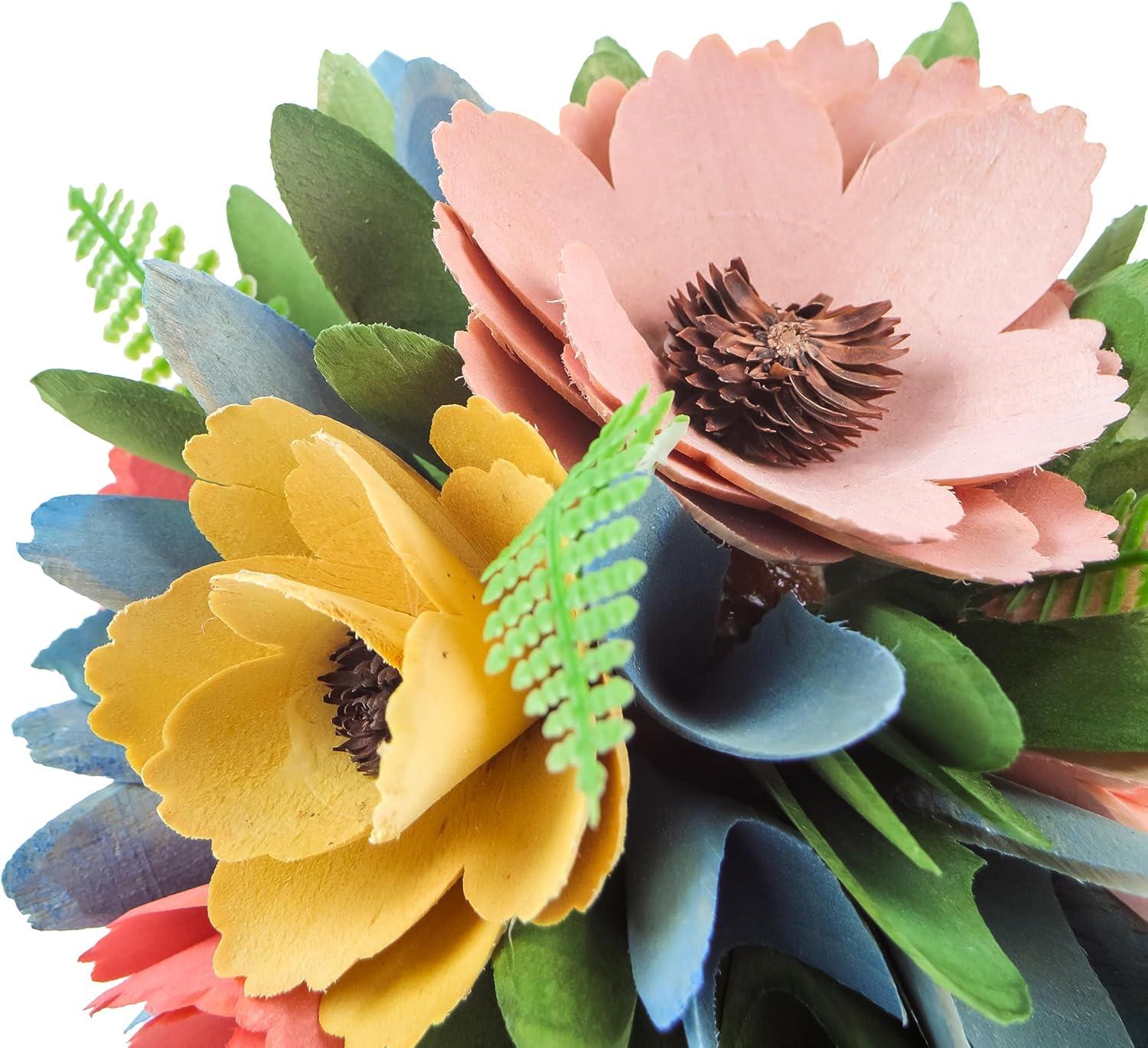 12" Artificial Spring Multicolor Floral Topiary - National Tree Company