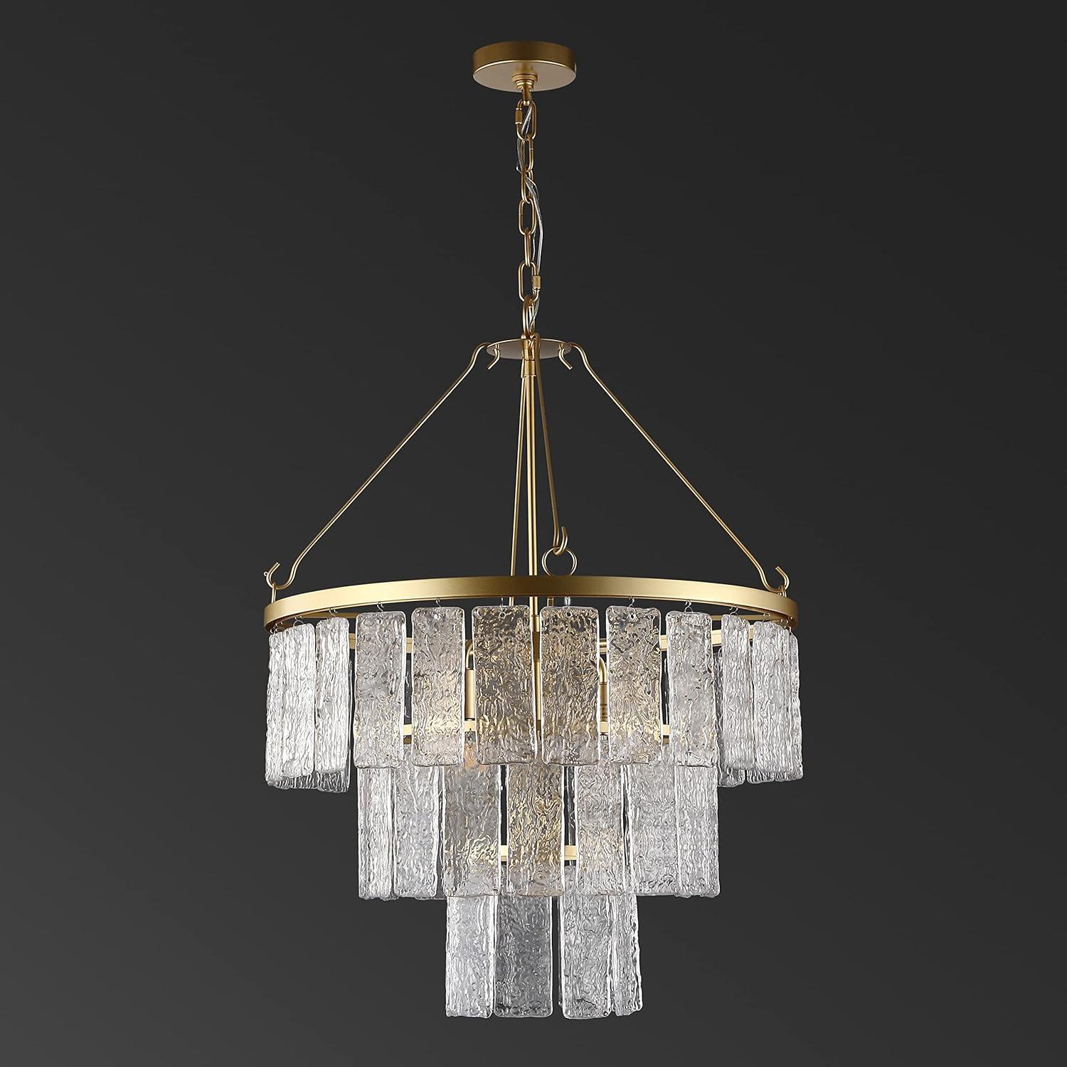 Safavieh  Couture Marjory Art Deco 3-Tier Pendant Chandelier - 23.75 IN W x 23.75 IN D x 34.5 / 82.5 IN H