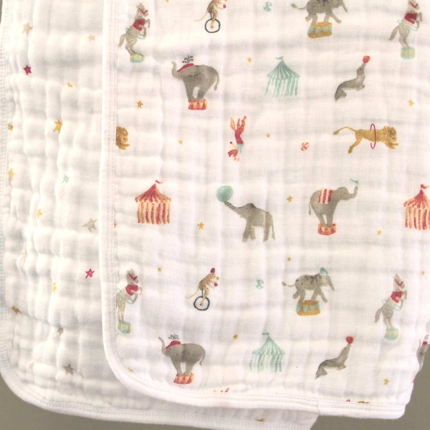aden + anais essentials Muslin Blanket - Elephant Circus