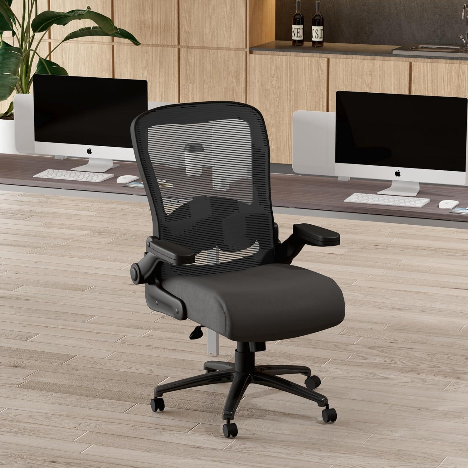 Boss Office Products Big and Tall Mesh Heavy Duty Chair, 400 lb weight capacity