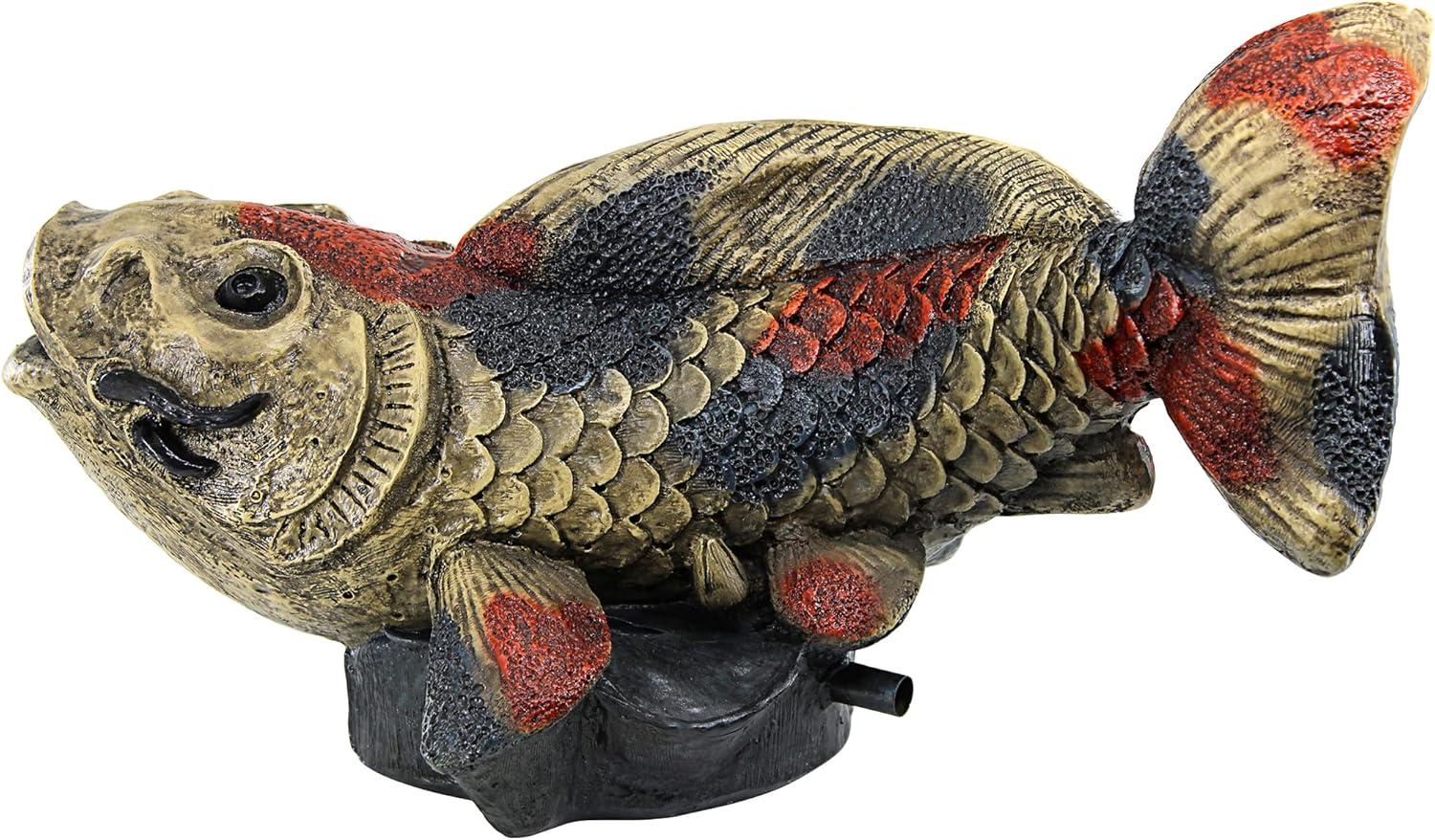 Showa Asian Koi Spitter Piped Statue