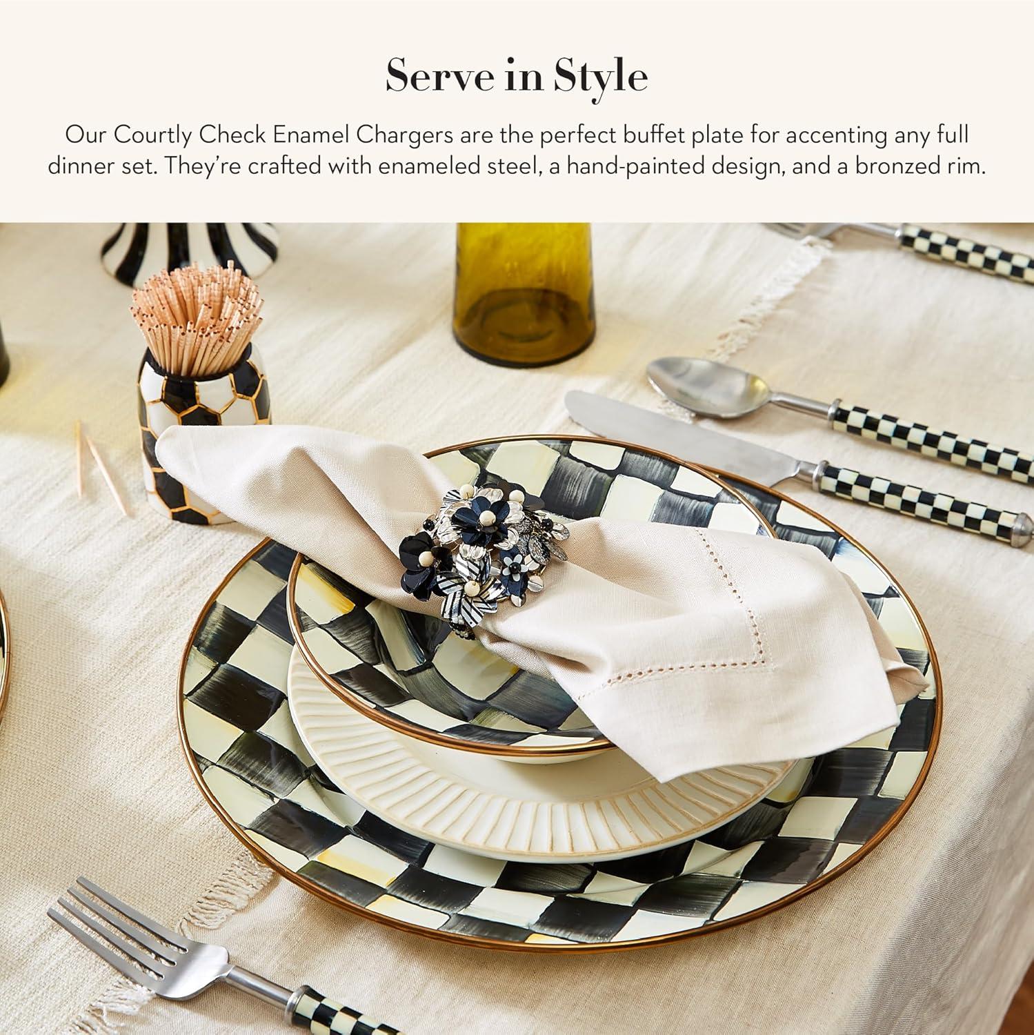 MacKenzie-Childs Enamel Chargers (Set of 4)