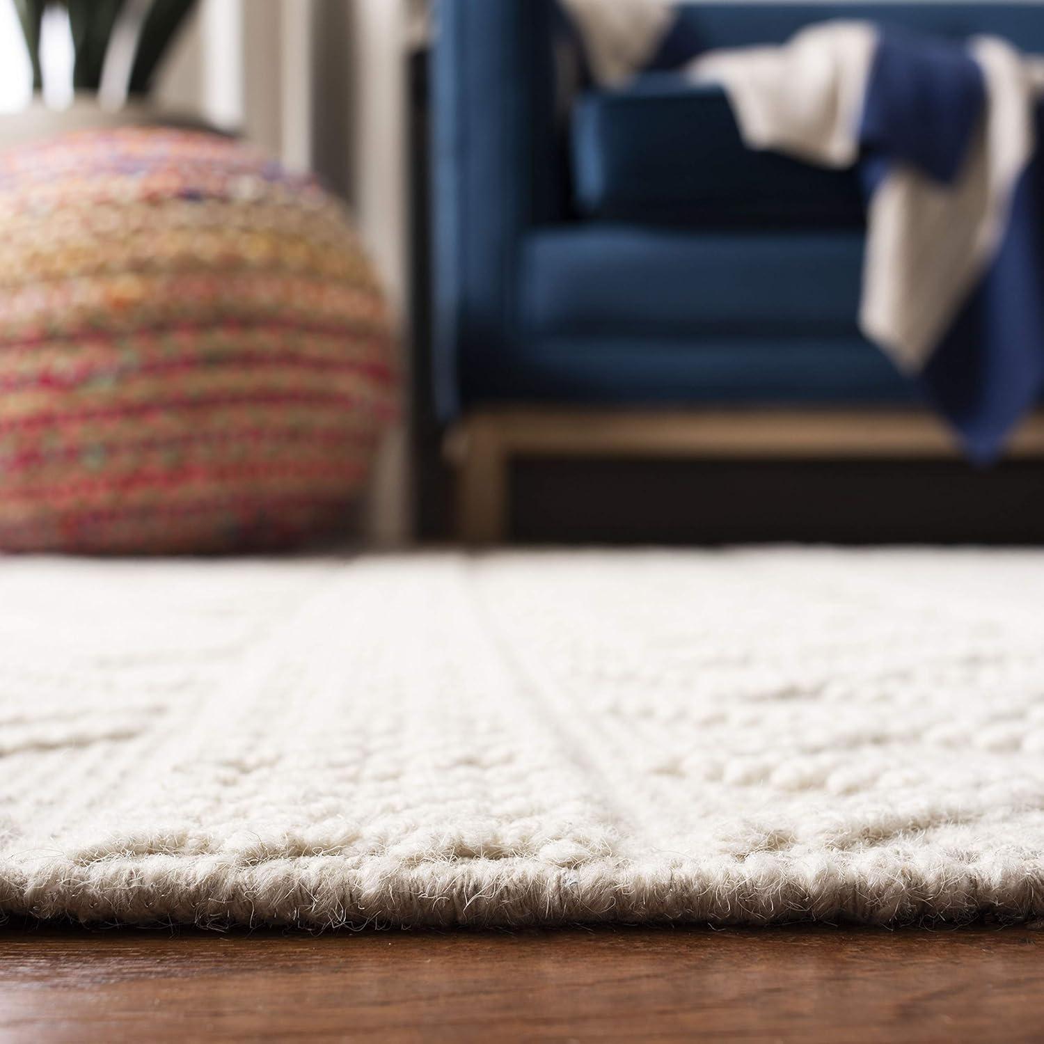 SAFAVIEH Vermont Chelsea Striped Area Rug, Ivory, 10' x 10' Square