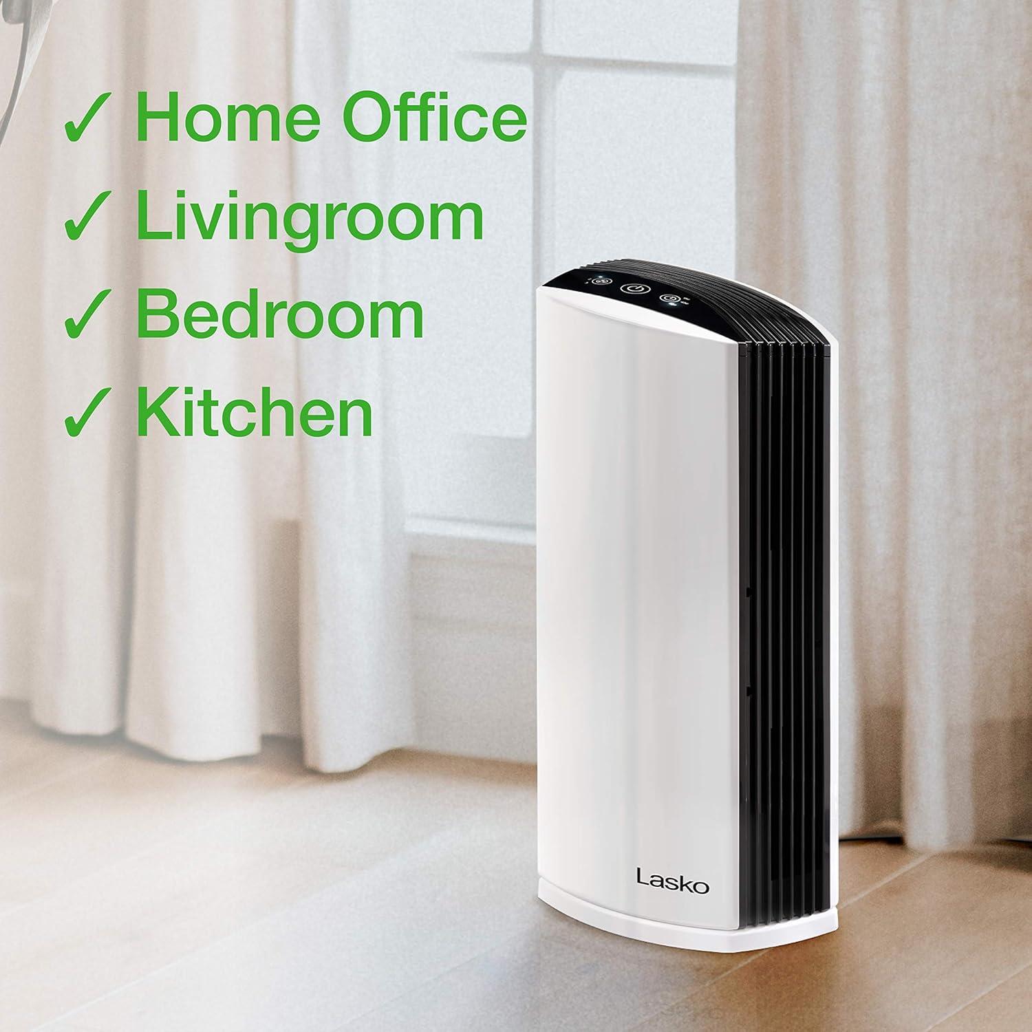 Lasko Lasko Tabletop Air Purifier with True HEPA Filter
