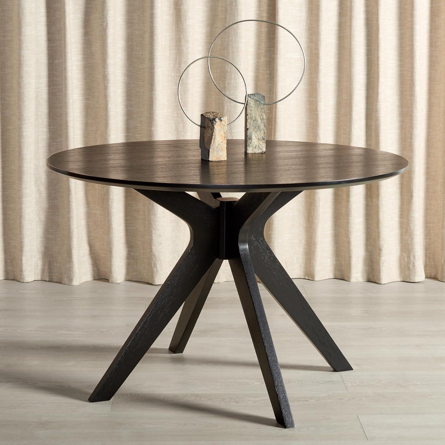 SAFAVIEH Couture Carolee 46" Round Dining Table, Black