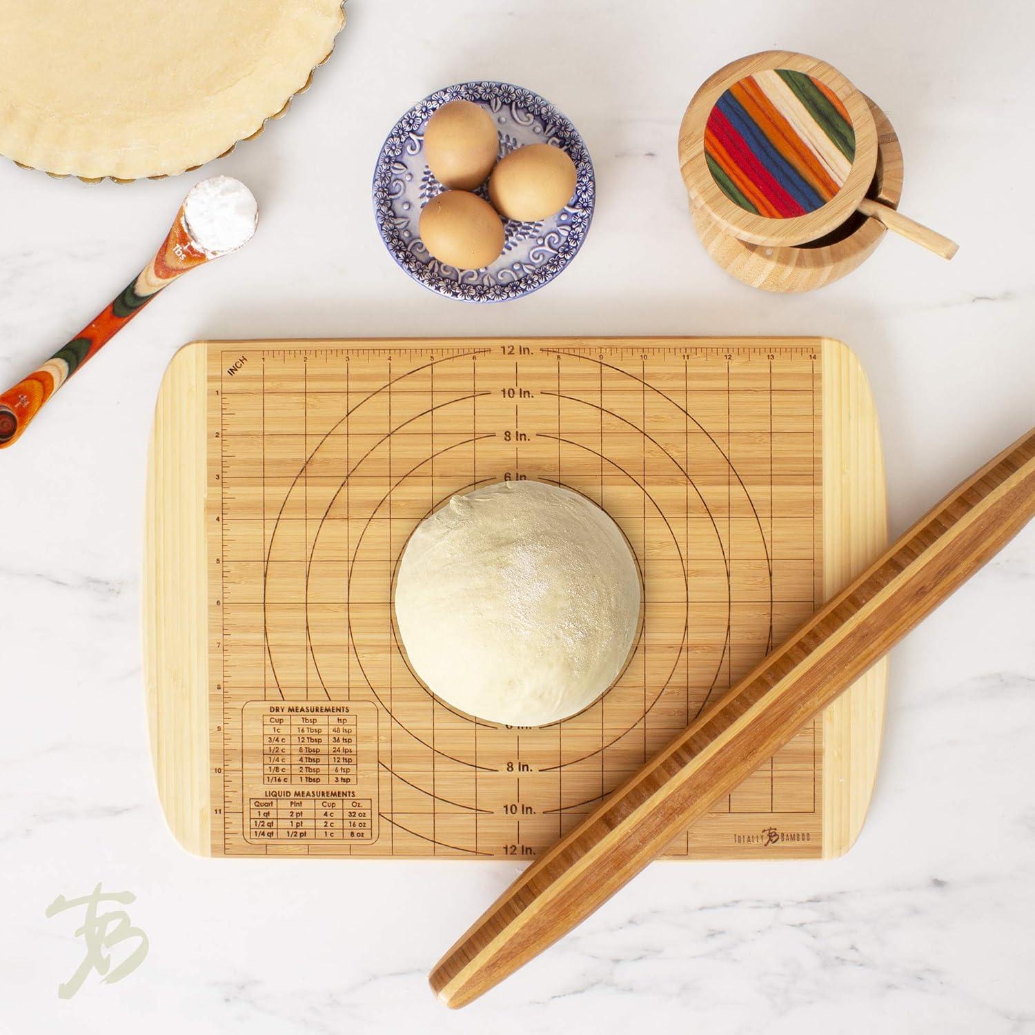 Reversible Bamboo Carving and Baking Board with Juice Grooves