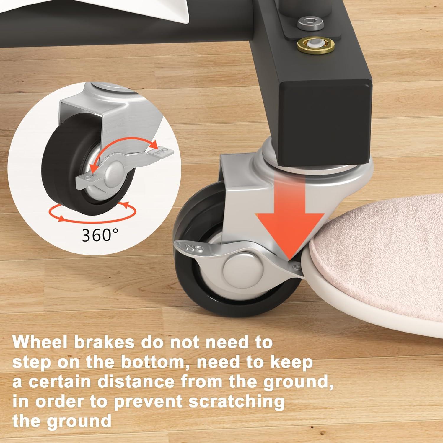 Laiensia Double Rods Garment Rack with Wheels, Clothing Rack for Hanging Clothes,4 Hooks, Multi-functional Bedroom Clothes Rack, Black