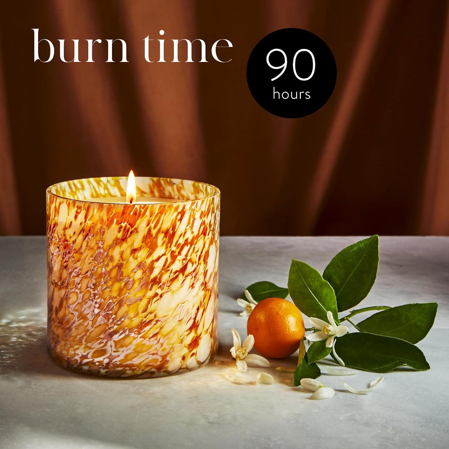 Hand-Blown Glass Orange Blossom Soy Candle