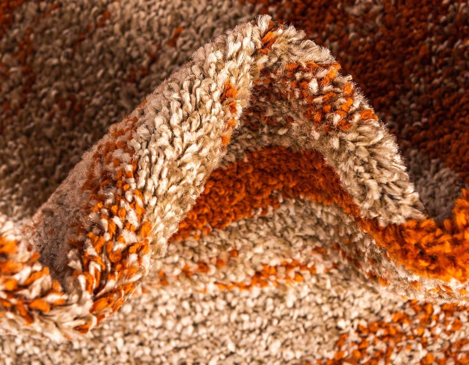 Autumn Terracotta Abstract 2' x 6' Indoor Runner Rug