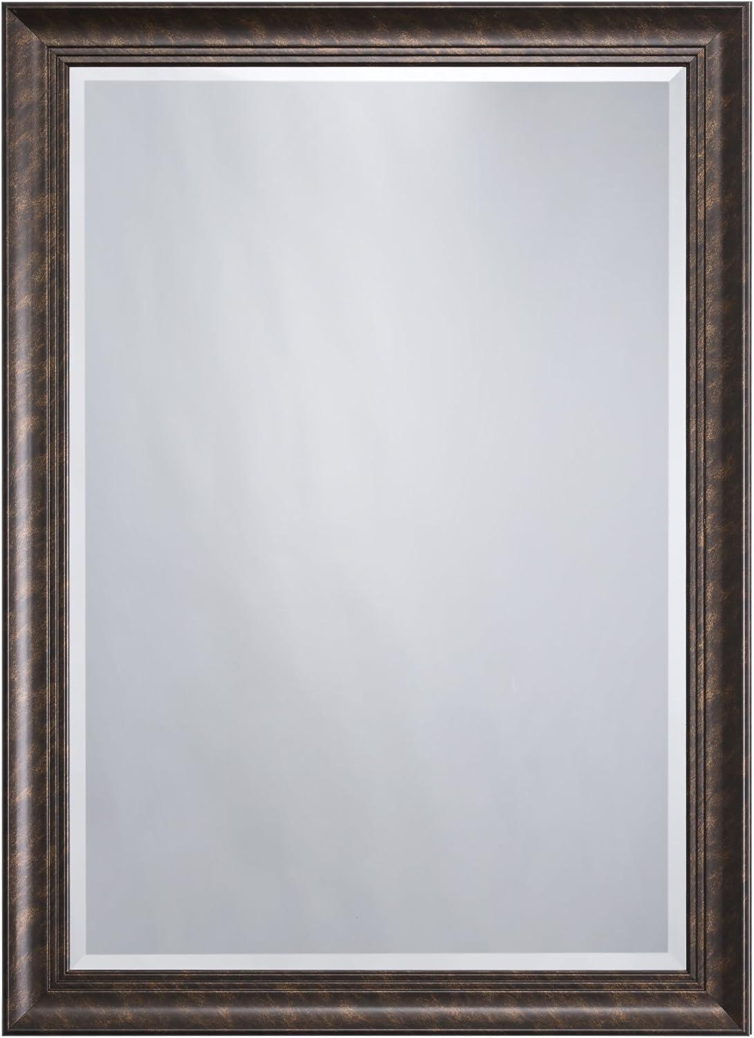 Elegant Rectangular Dark Bronze Framed Mirror 31"x43"