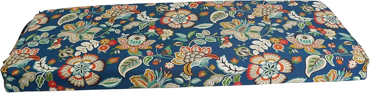 Blazing Needles 54-inch by 19-inch Patterned Outdoor Spun Polyester Bench Cushion 954X19-REO-65