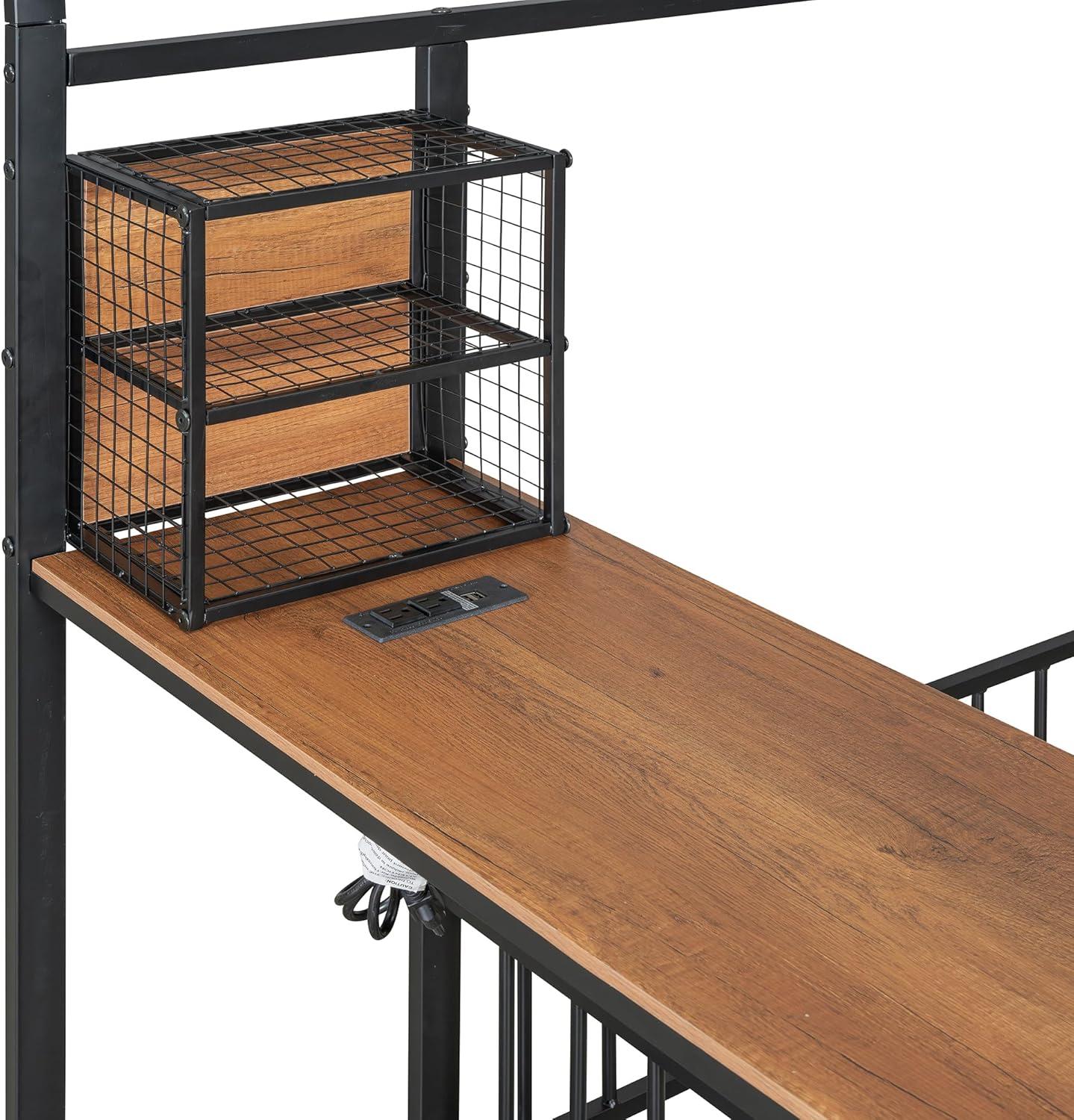 Full Floor Bed with Door and Fence, Metal Montessori Bed Full Size, Kids Montessori Floor Bed with Roof/House for Kids, Girls, Boys, White