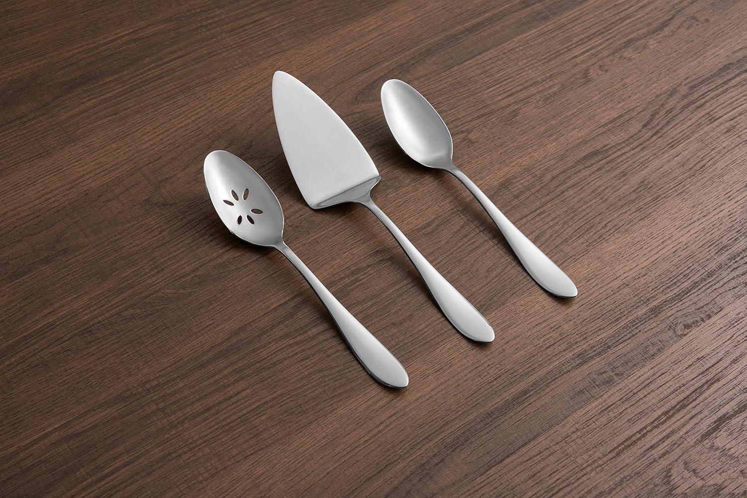 Silver Stainless Steel 3-Piece Cake Server Set