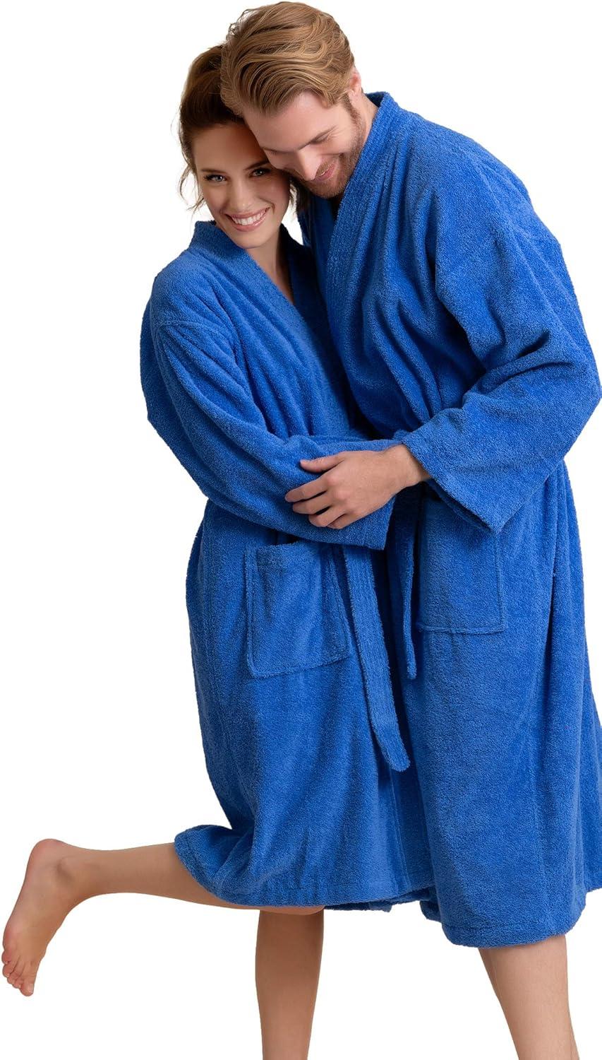 Ingobert Cotton Terry Cloth Mid-Calf Bathrobe with Pockets