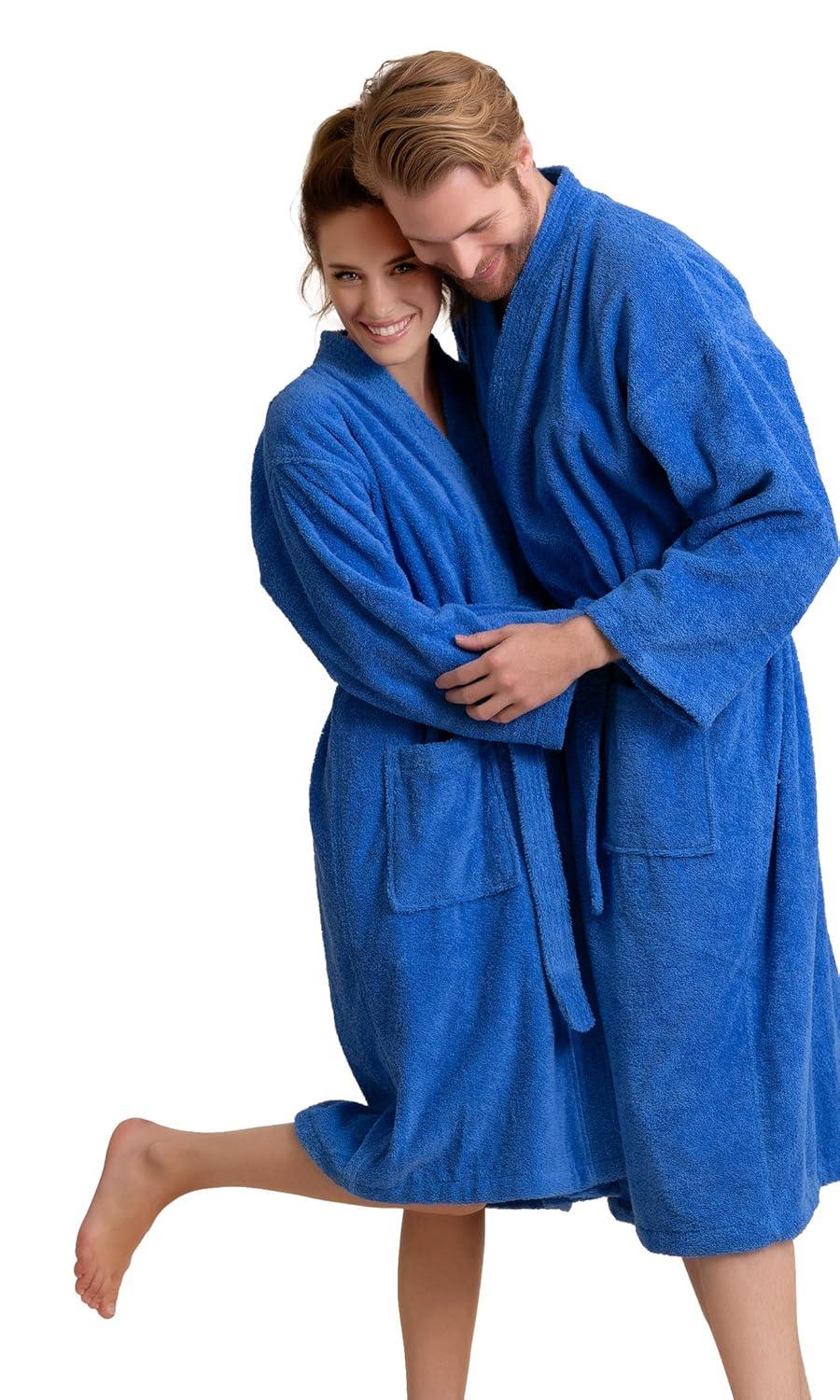 Ingobert Cotton Terry Cloth Mid-Calf Bathrobe with Pockets
