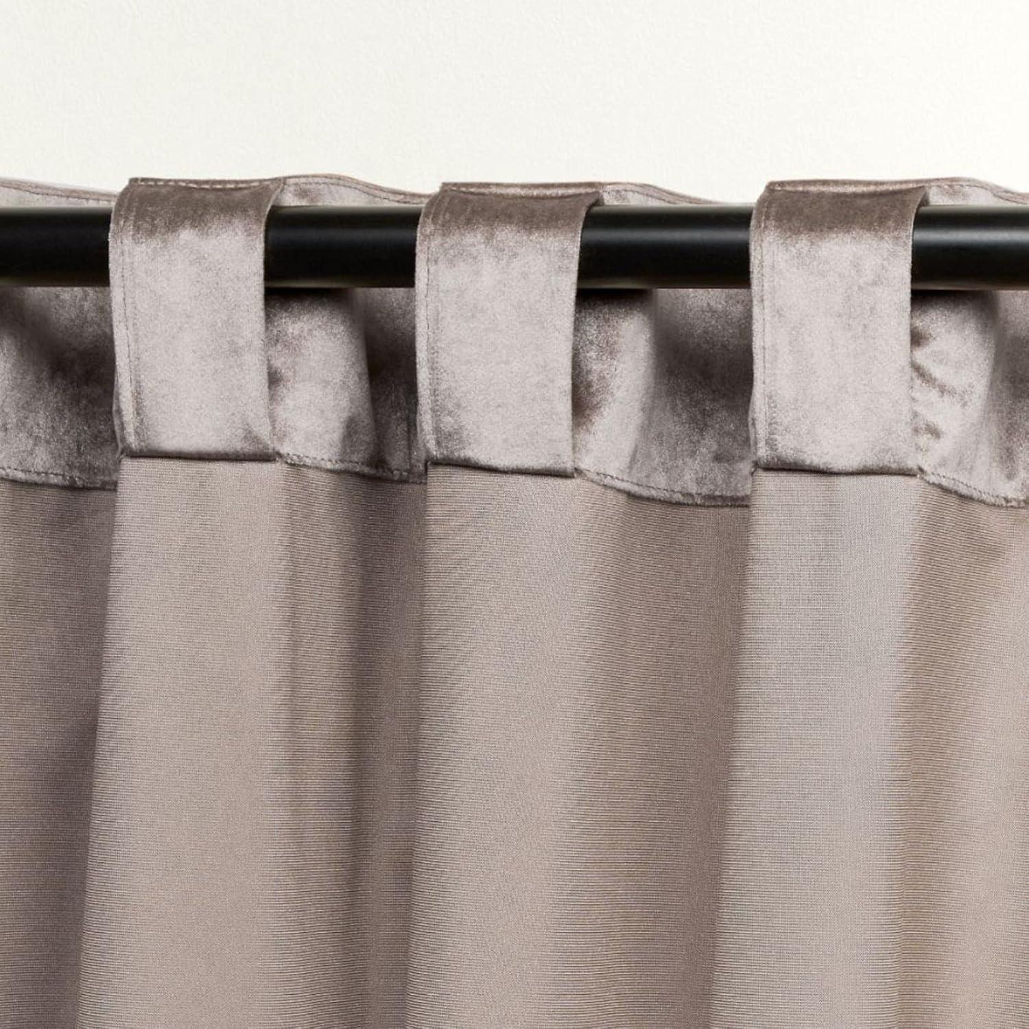 Set of 2 (84"x52") Velvet Heavyweight Hidden Tab Top Curtain Panels Taupe - Exclusive Home: Light Filtering Window Curtains