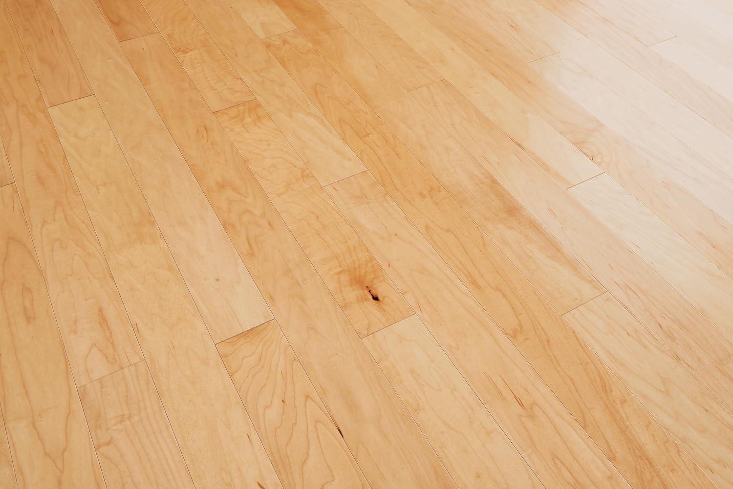 Natural Maple 5" Wide Click-Lock Engineered Hardwood Flooring