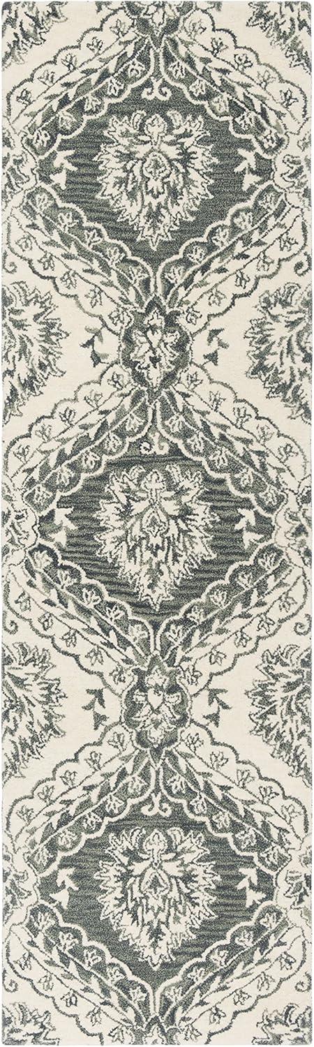 Blossom BLM601 Hand Tufted Runner Rug - Blue/Ivory - 2'3"x8' - Safavieh.