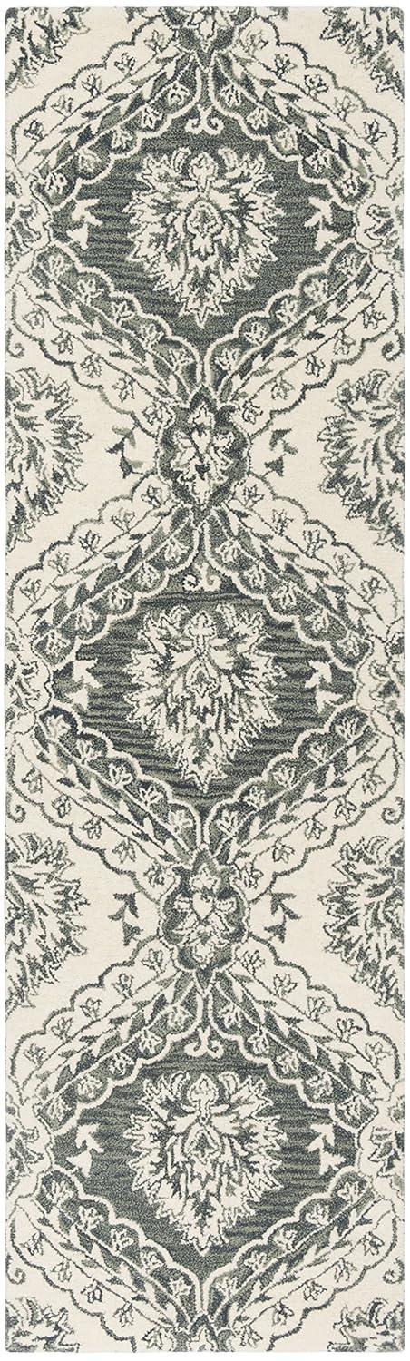 Blossom BLM601 Hand Tufted Runner Rug - Blue/Ivory - 2'3"x8' - Safavieh.