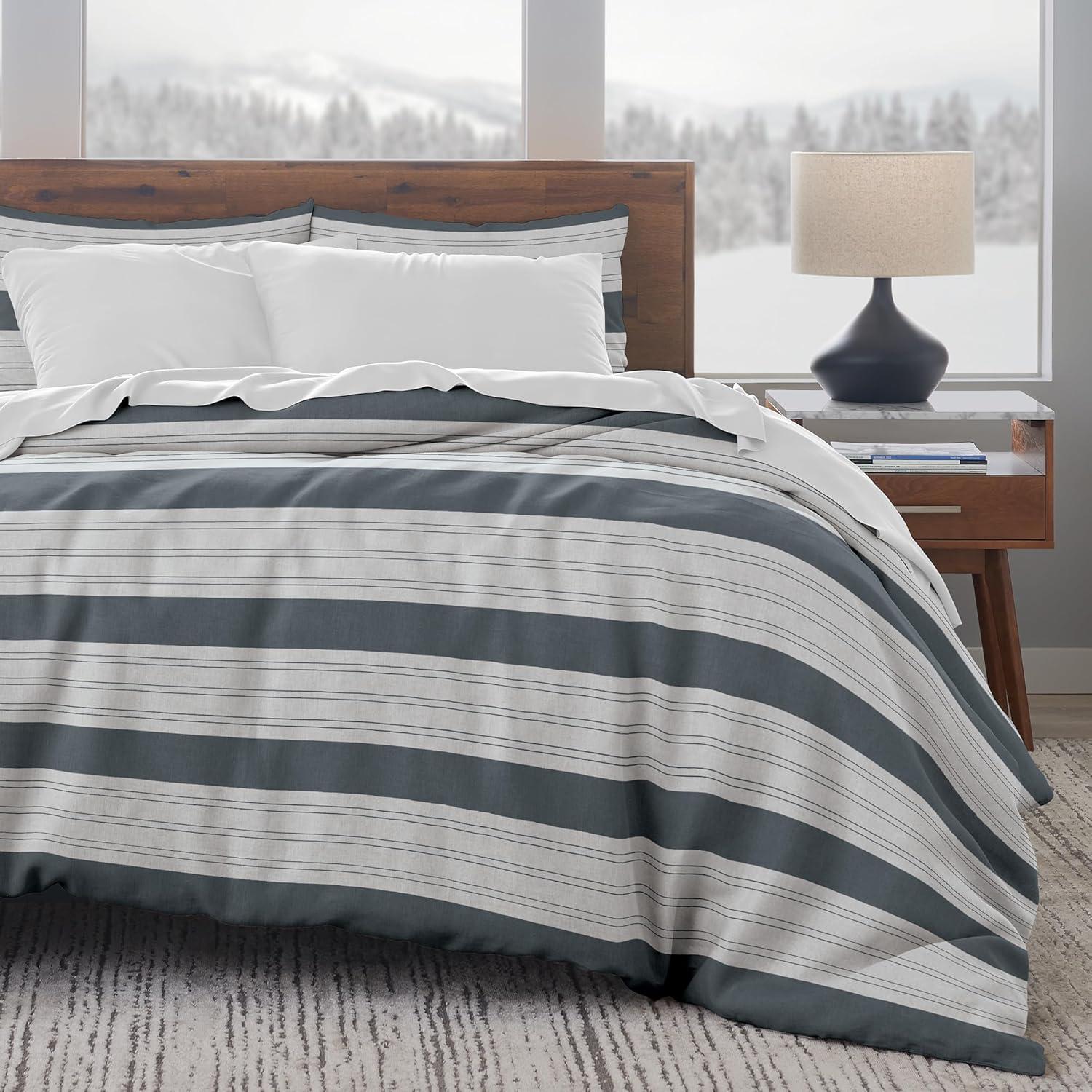 Ella Jayne Home French Linen Cotton Striped Duvet Cover Set