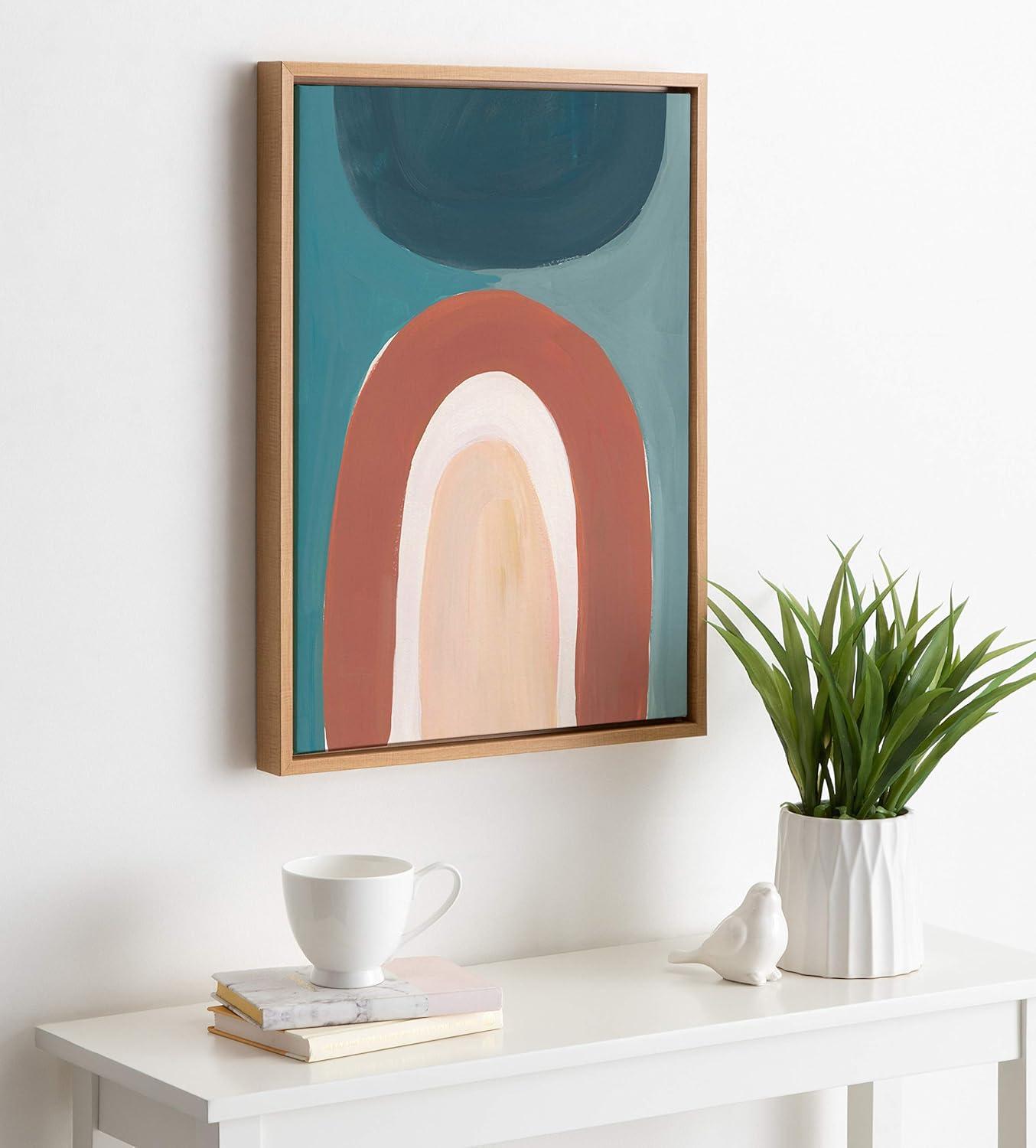 Sylvie Teoitlan Framed Canvas by Kate Aurelia Holloway Natural - Kate & Laurel All Things Decor