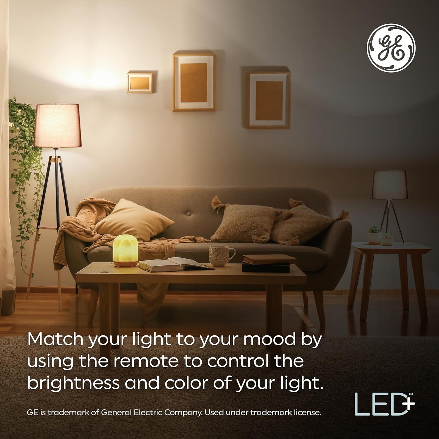 GE 9W Frosted Multi-Color Dimmable LED Bulb with Remote