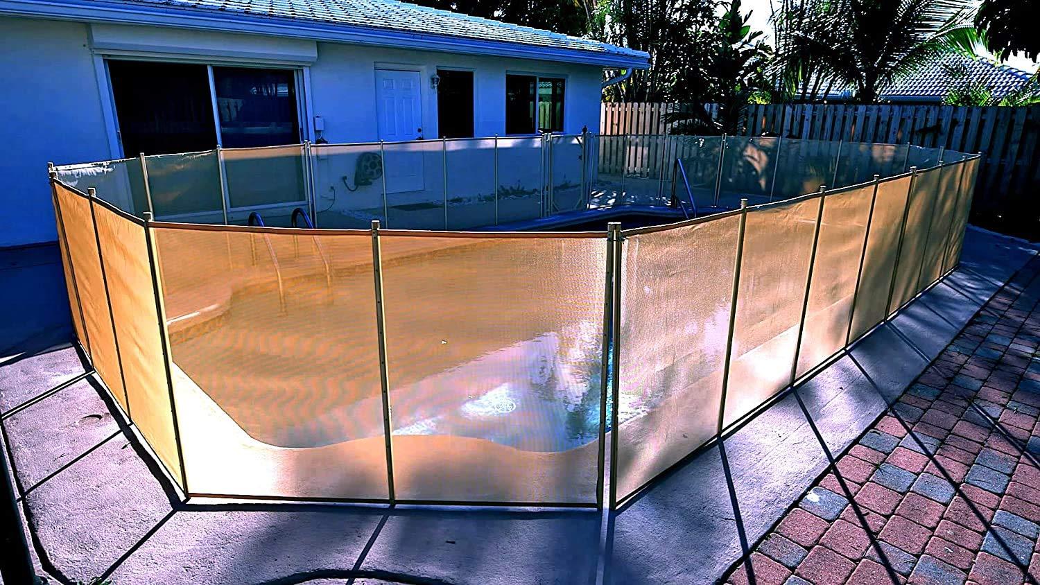 WaterWarden 4' x 30" Inground Pool Safety Gate, Self-Closing, Beige